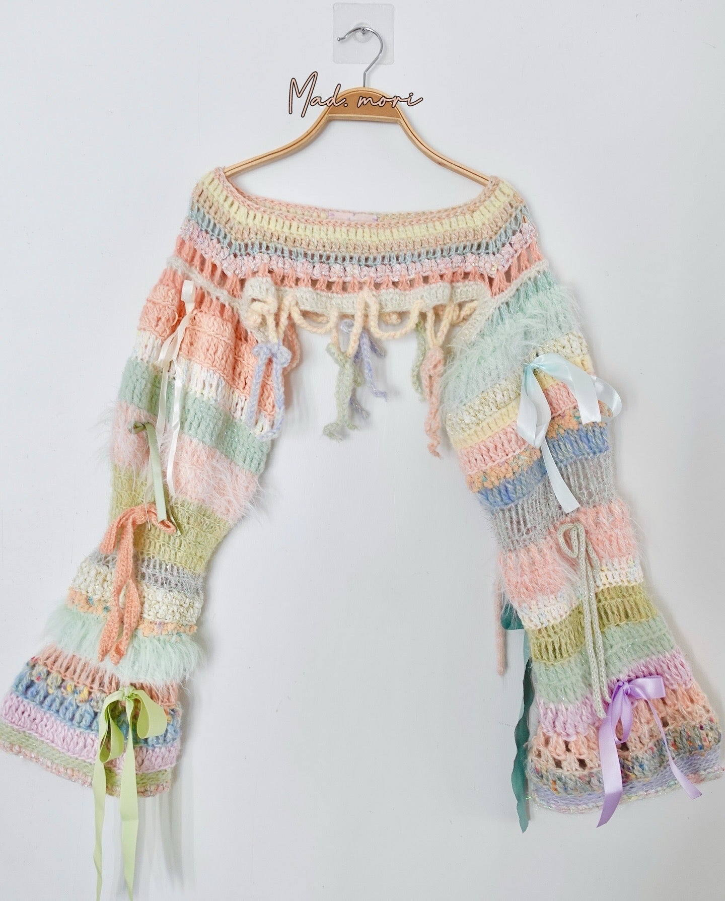 Madmori Baby pastel Ribbon Shrug Sleeves❀ ✿