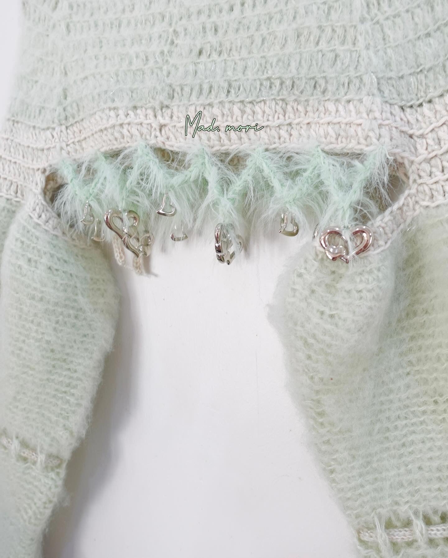 Madmori Ballet Ribbon Sleeves「Pastel Green color」