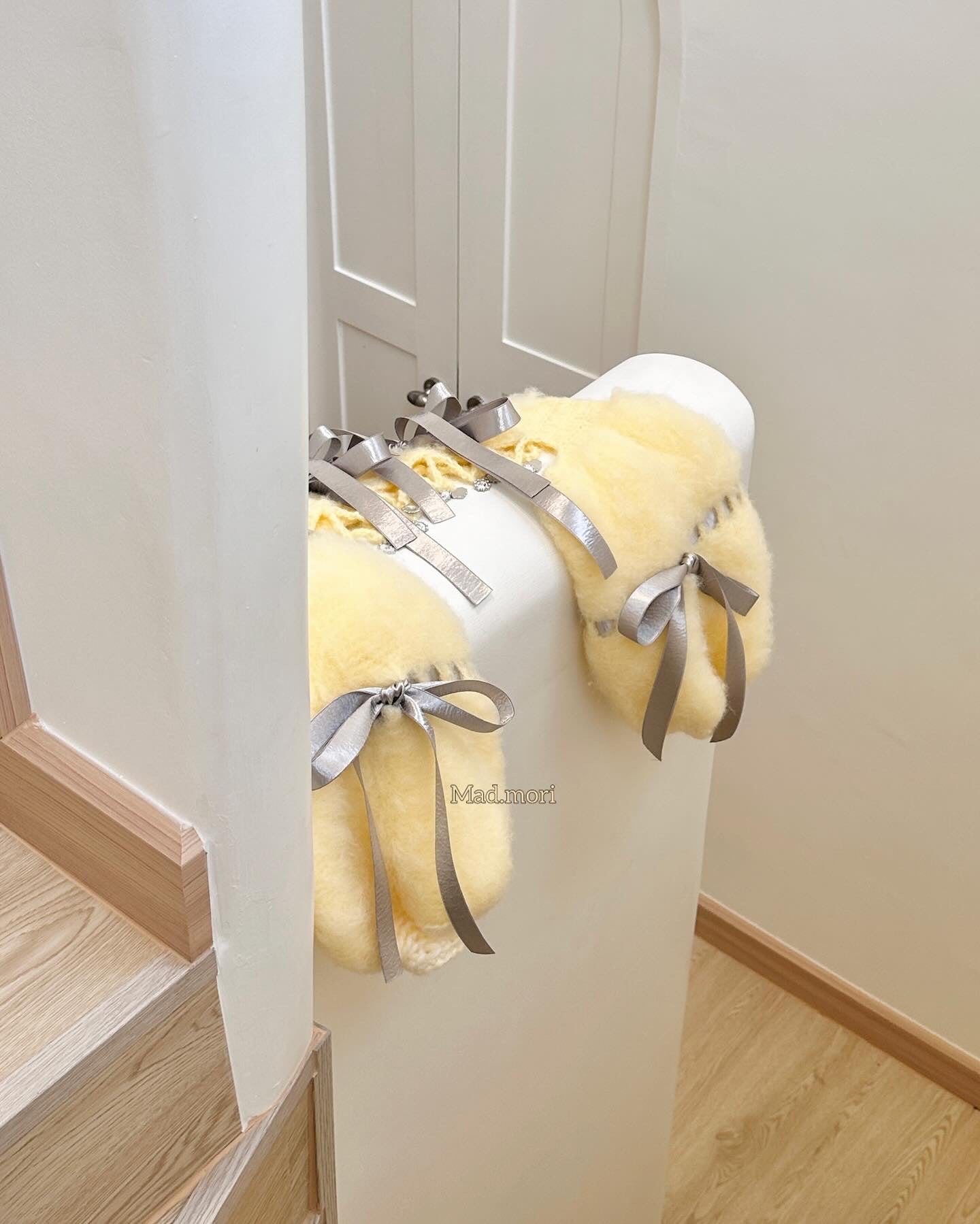 Madmori Ballet Ribbon Sleeves「Butter Yellow color」