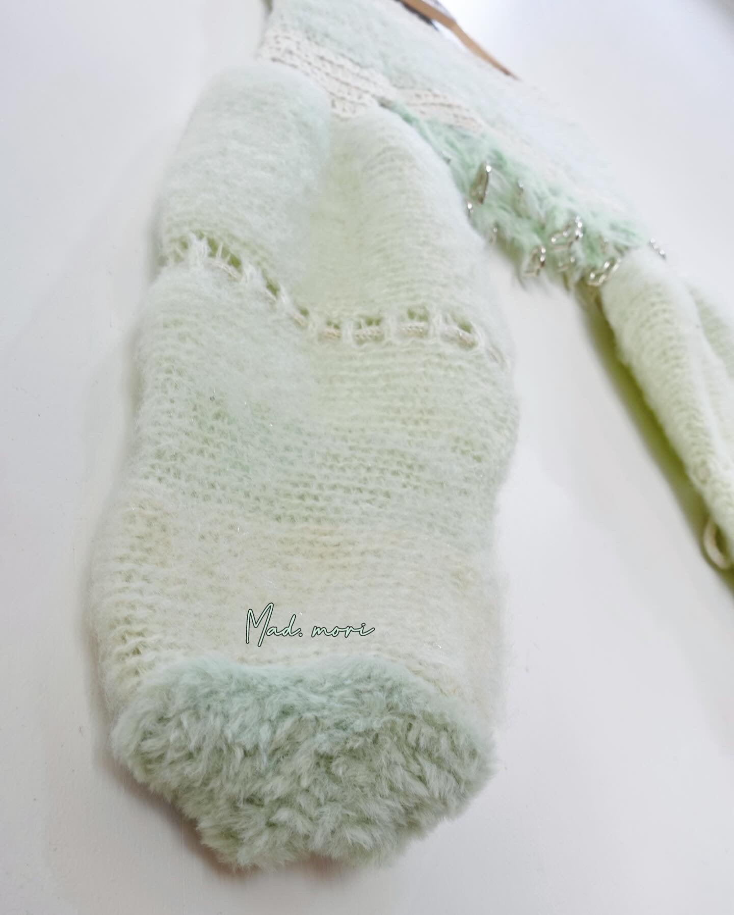Madmori Ballet Ribbon Sleeves「Pastel Green color」