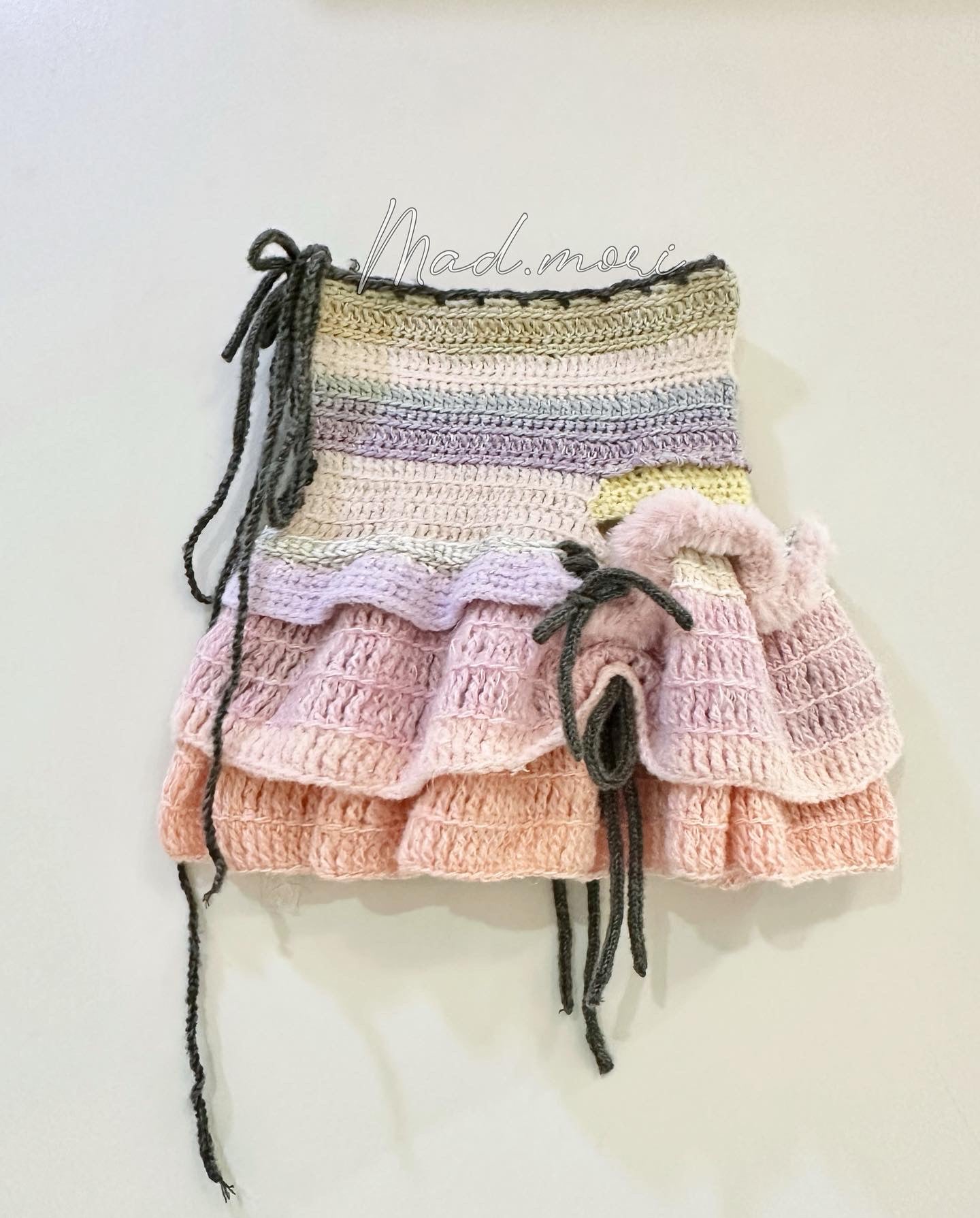 Fairy Layered mini Skirt 「Pastel/grey color」