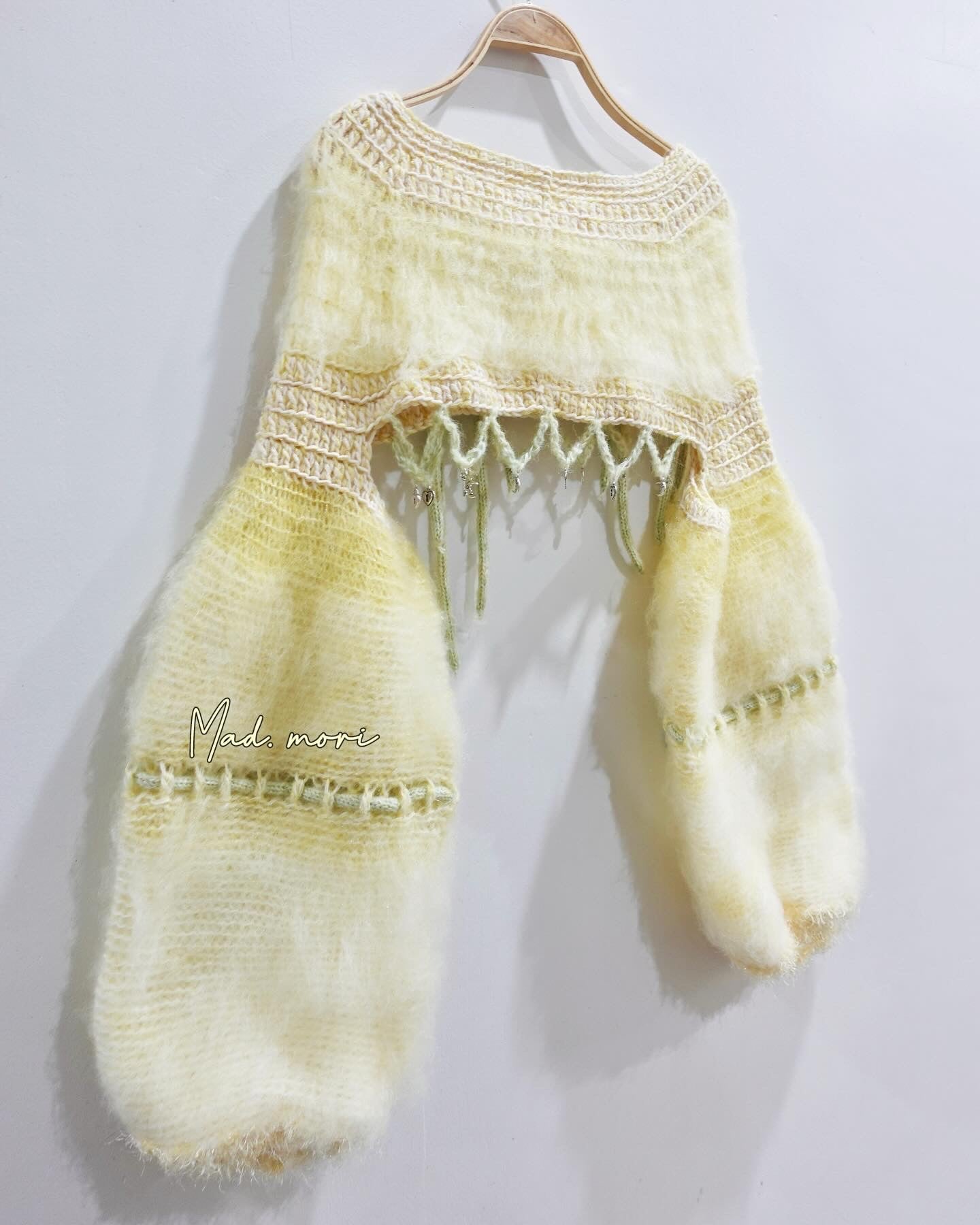 Madmori Ballet Ribbon Sleeves「Pastel Yellow color」
