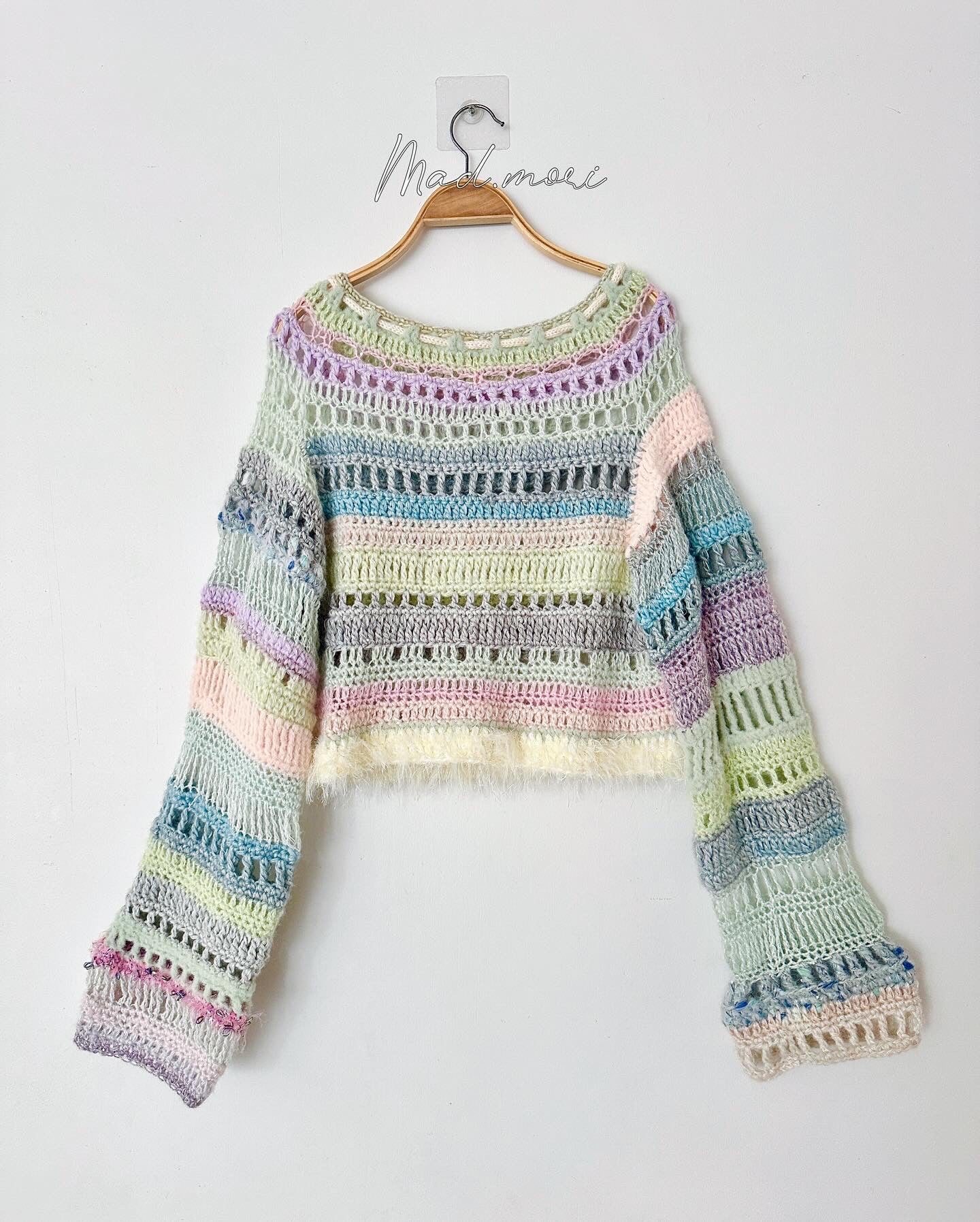 Madmori Baby pastel Ribbon Sweater