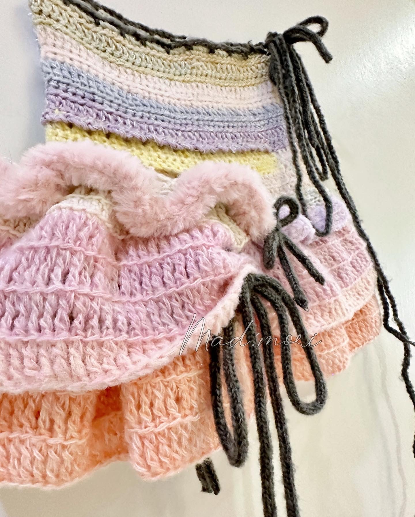 Fairy Layered mini Skirt 「Pastel/grey color」