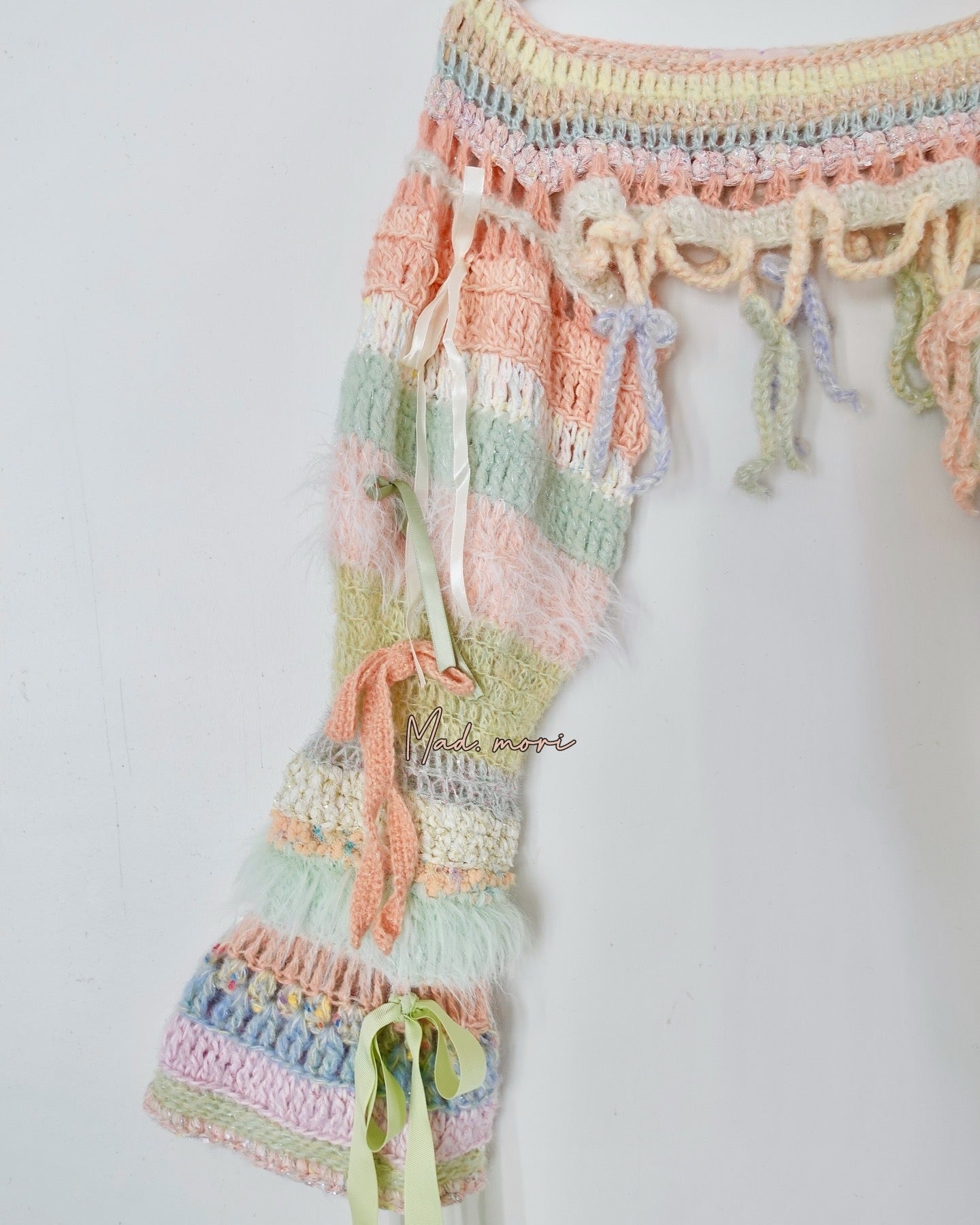 Madmori Baby pastel Ribbon Shrug Sleeves❀ ✿