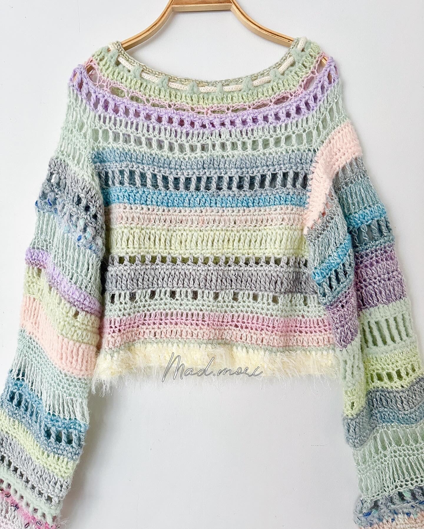 Madmori Baby pastel Ribbon Sweater