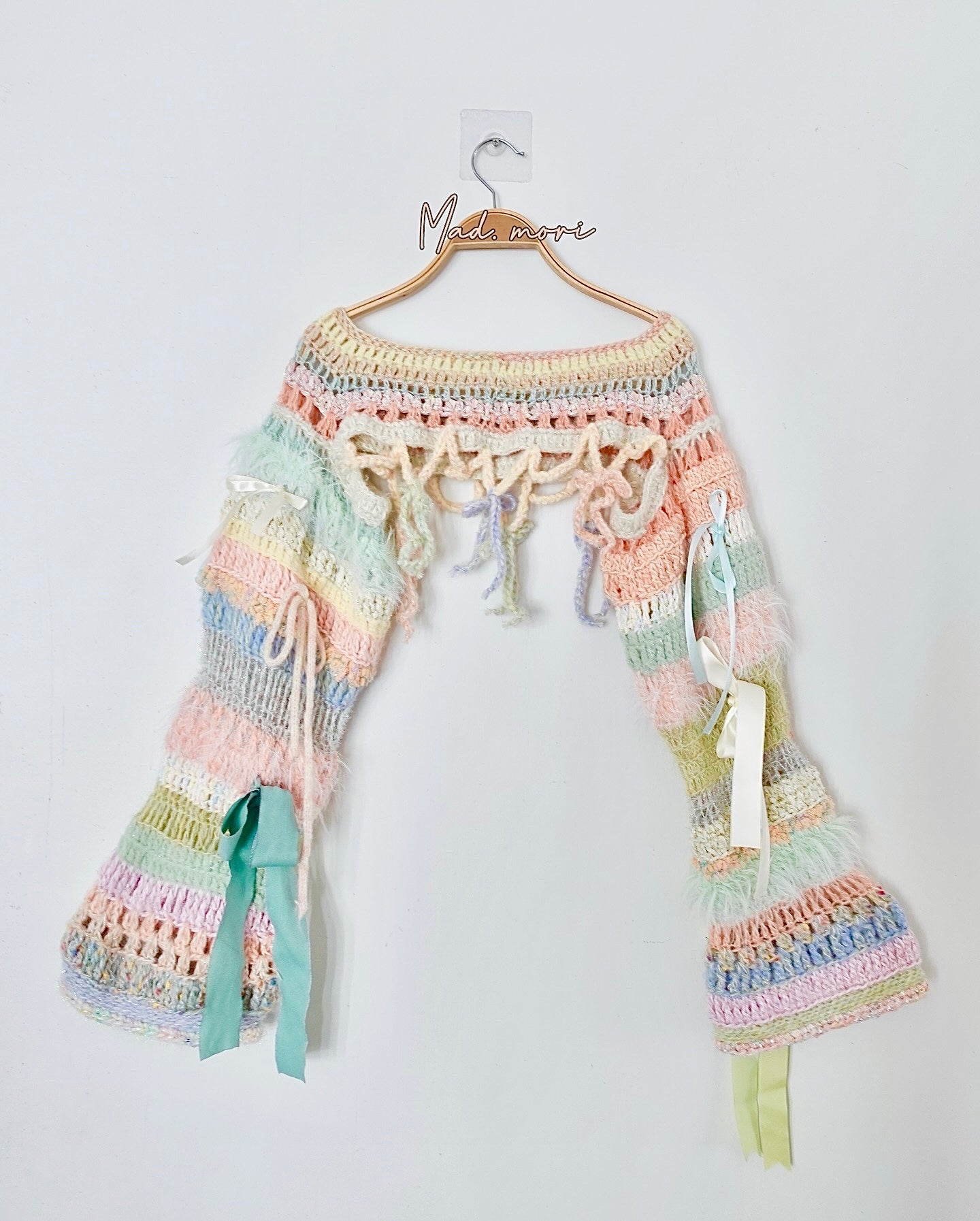 Madmori Baby pastel Ribbon Shrug Sleeves❀ ✿