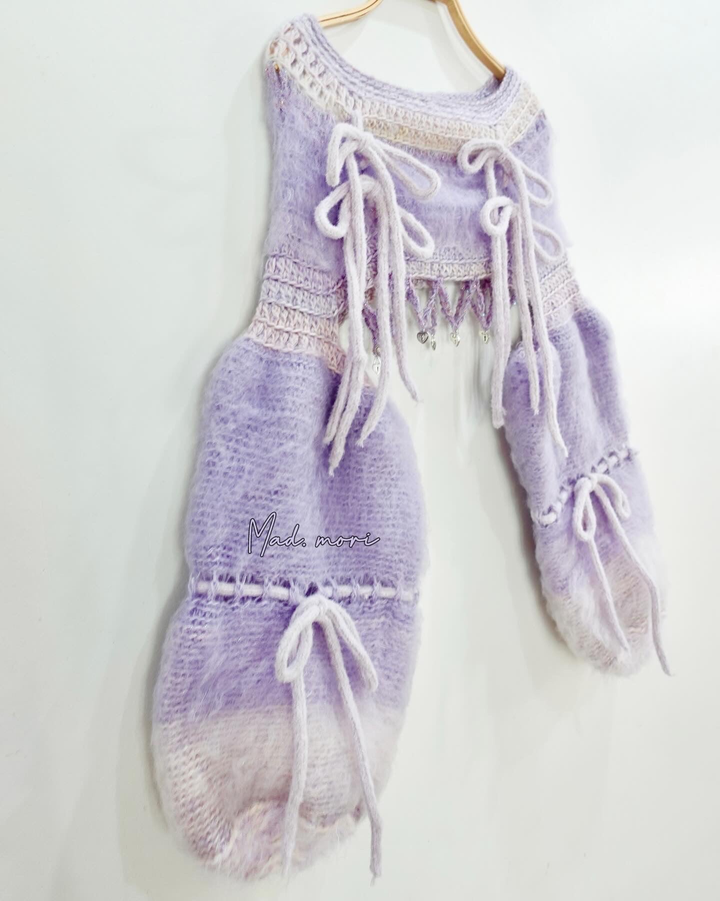 Madmori Ballet Ribbon Sleeves「Purple Heather color」