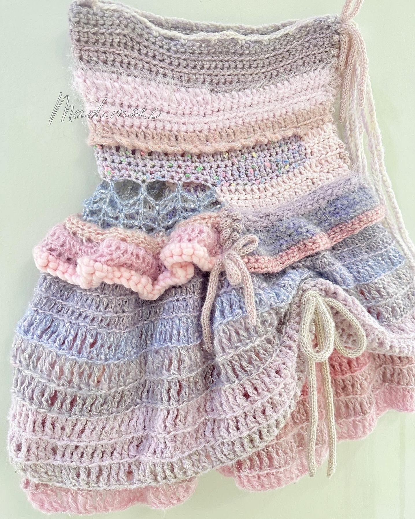 Fairy Layered mini Skirt 「Pastel purple/pink color」