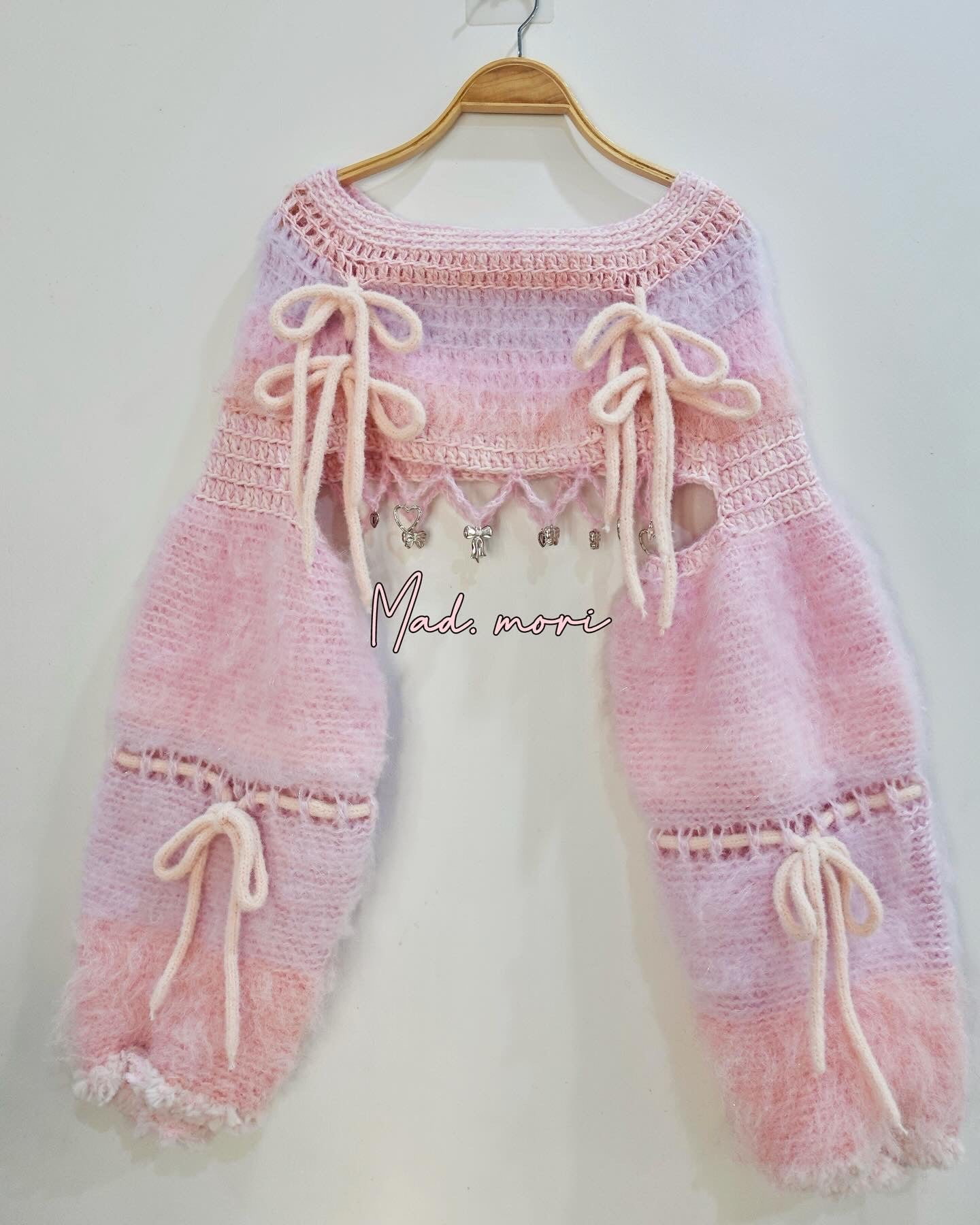 Madmori Ballet Ribbon Sleeves「Pink color