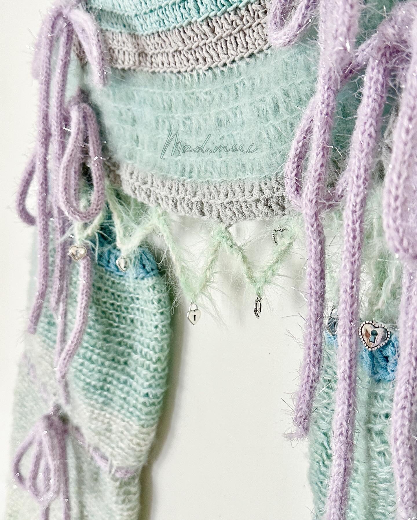 Madmori Ballet Ribbon Sleeves「Blue/purple color」