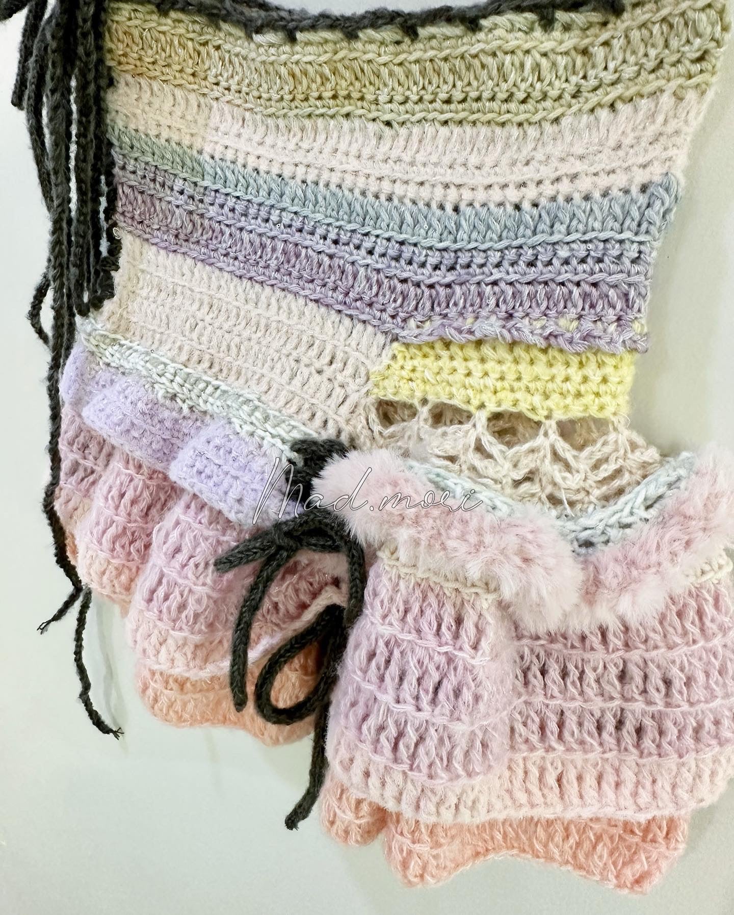 Fairy Layered mini Skirt 「Pastel/grey color」