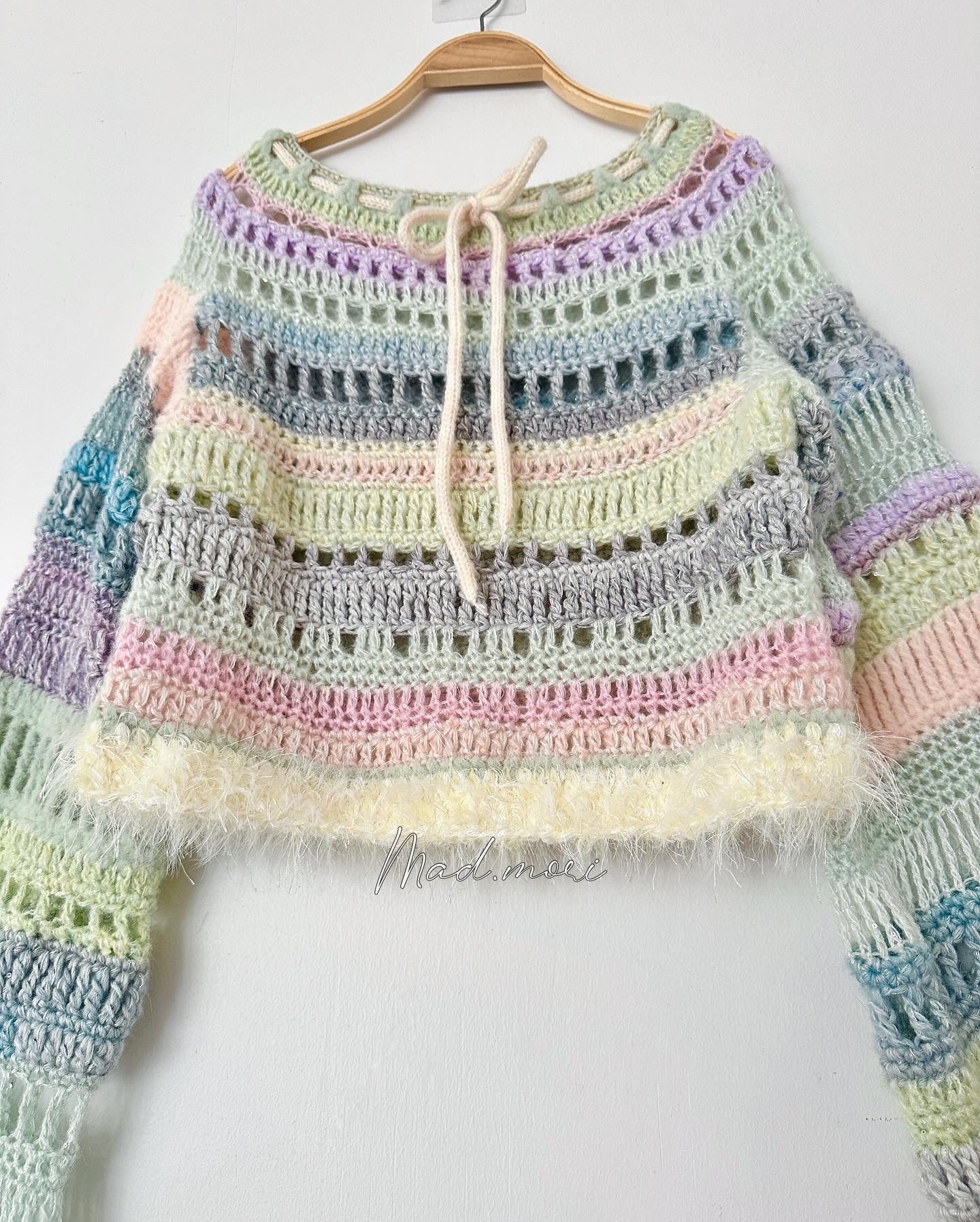 Madmori Baby pastel Ribbon Sweater