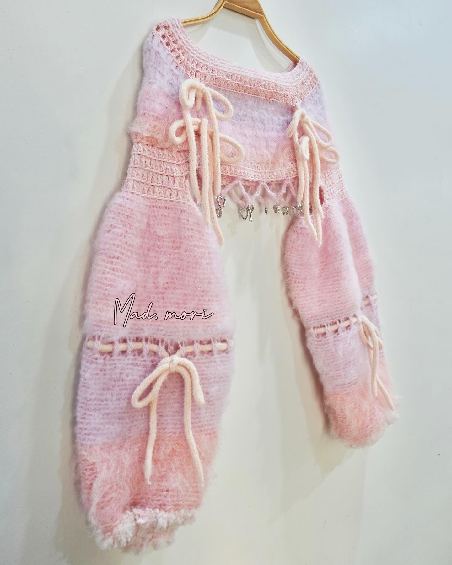 Madmori Ballet Ribbon Sleeves「Pink color