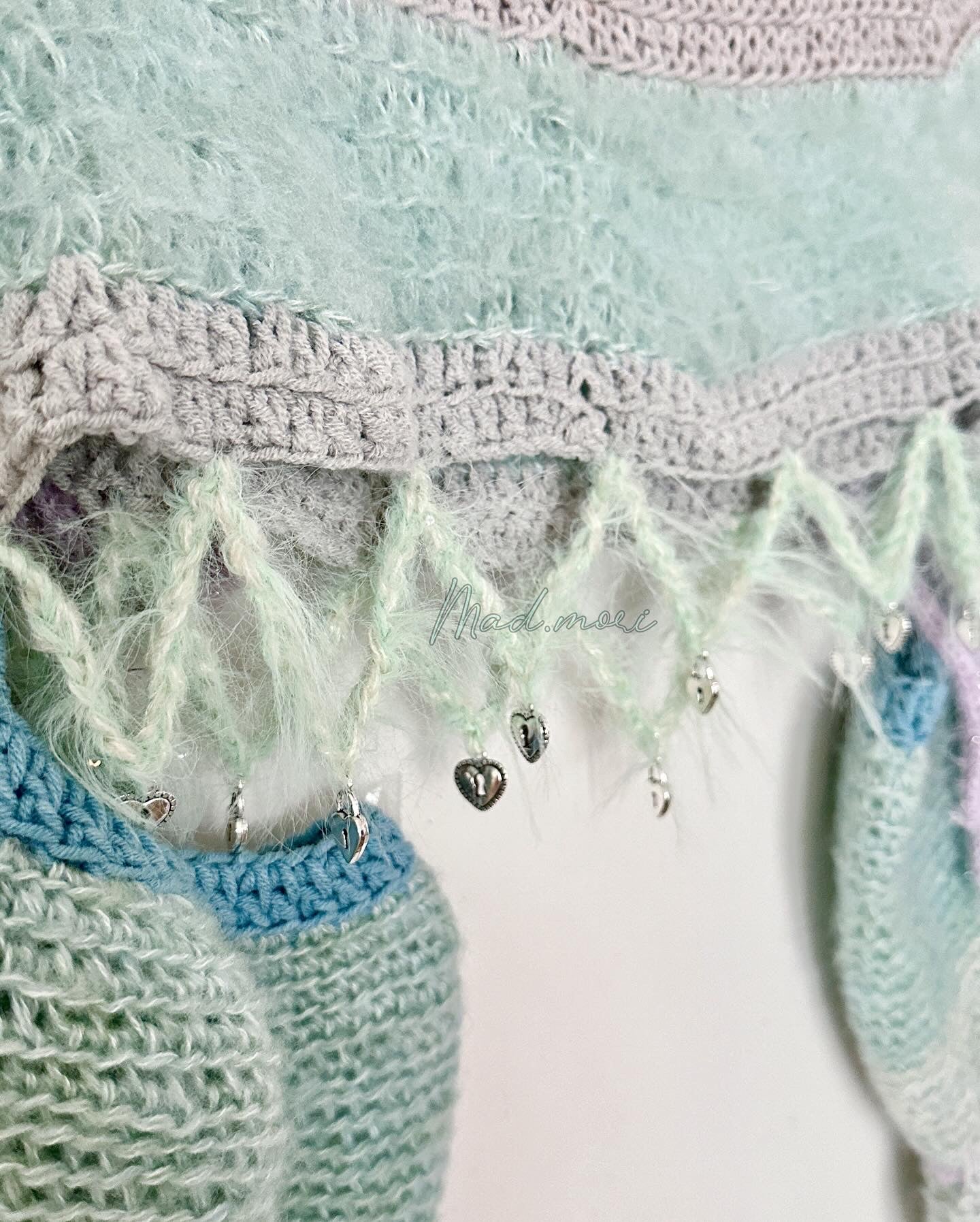 Madmori Ballet Ribbon Sleeves「Blue/purple color」