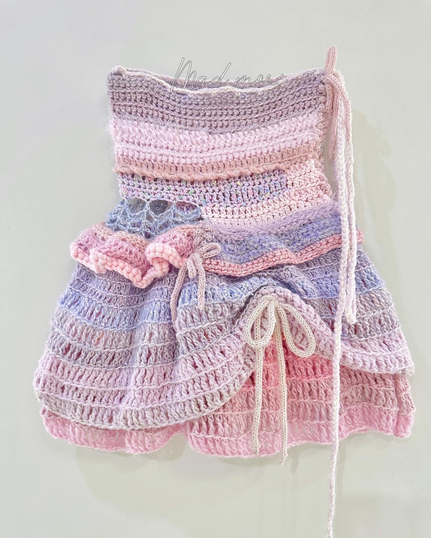Fairy Layered mini Skirt 「Pastel purple/pink color」