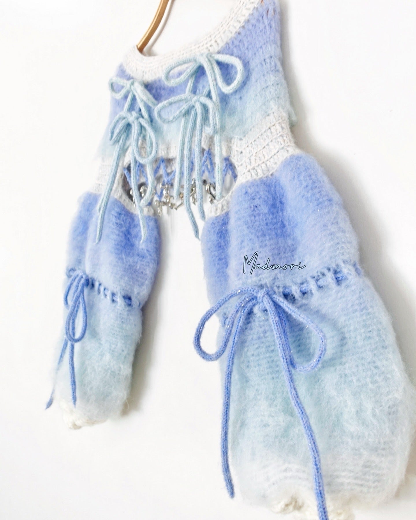 Madmori Ballet Ribbon Sleeves「Blue color」