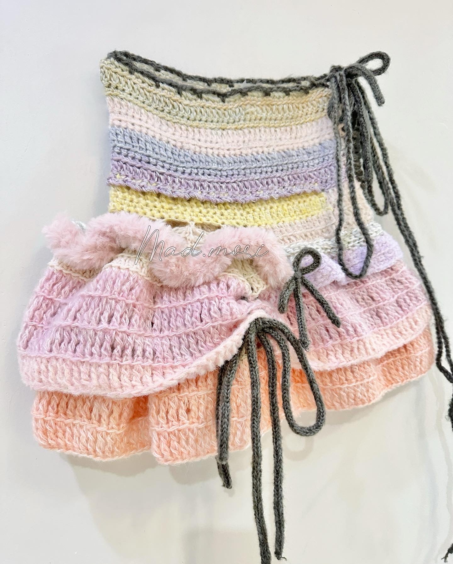 Fairy Layered mini Skirt 「Pastel/grey color」