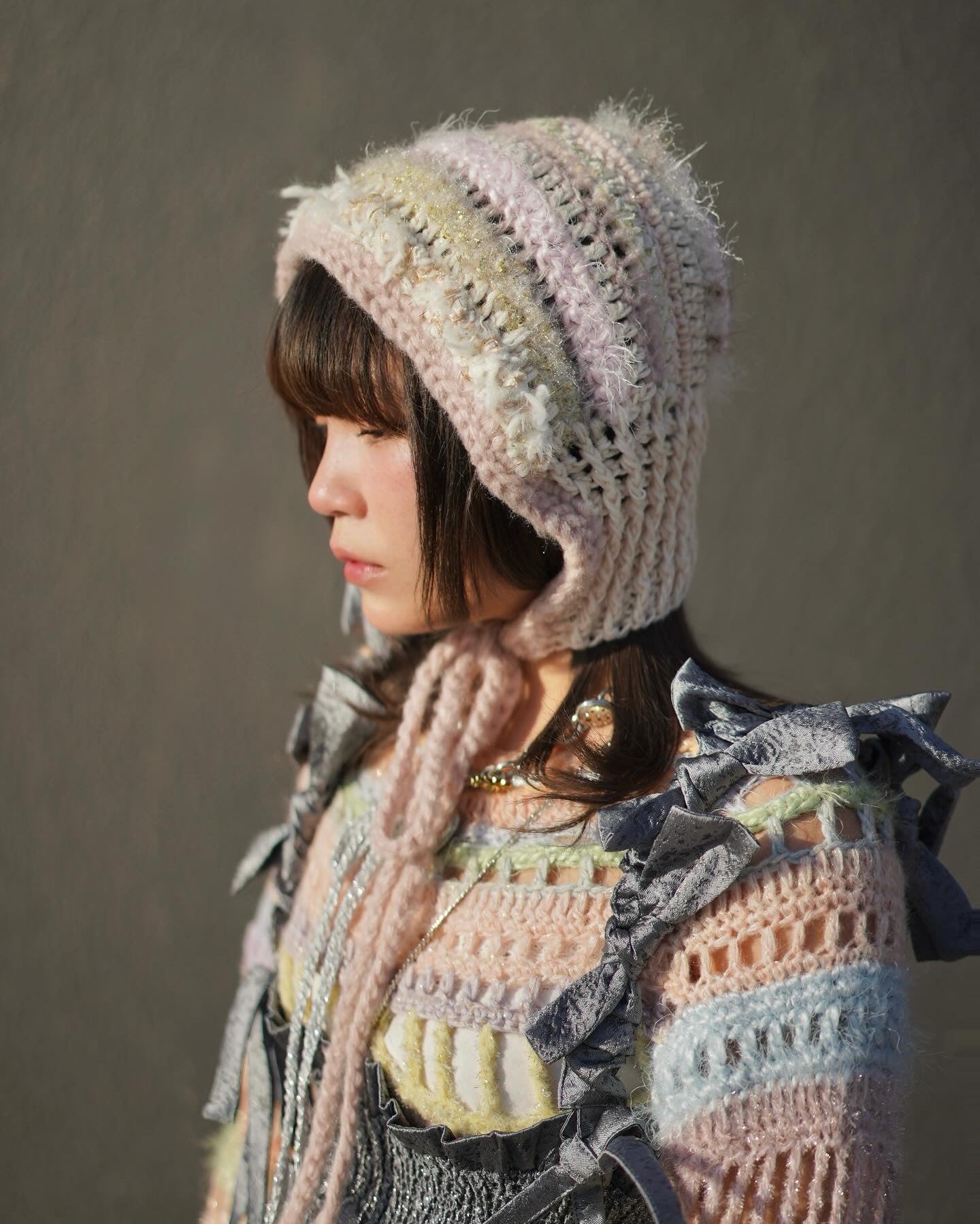 Madmori Baby pastel Ribbon crop Sleeves