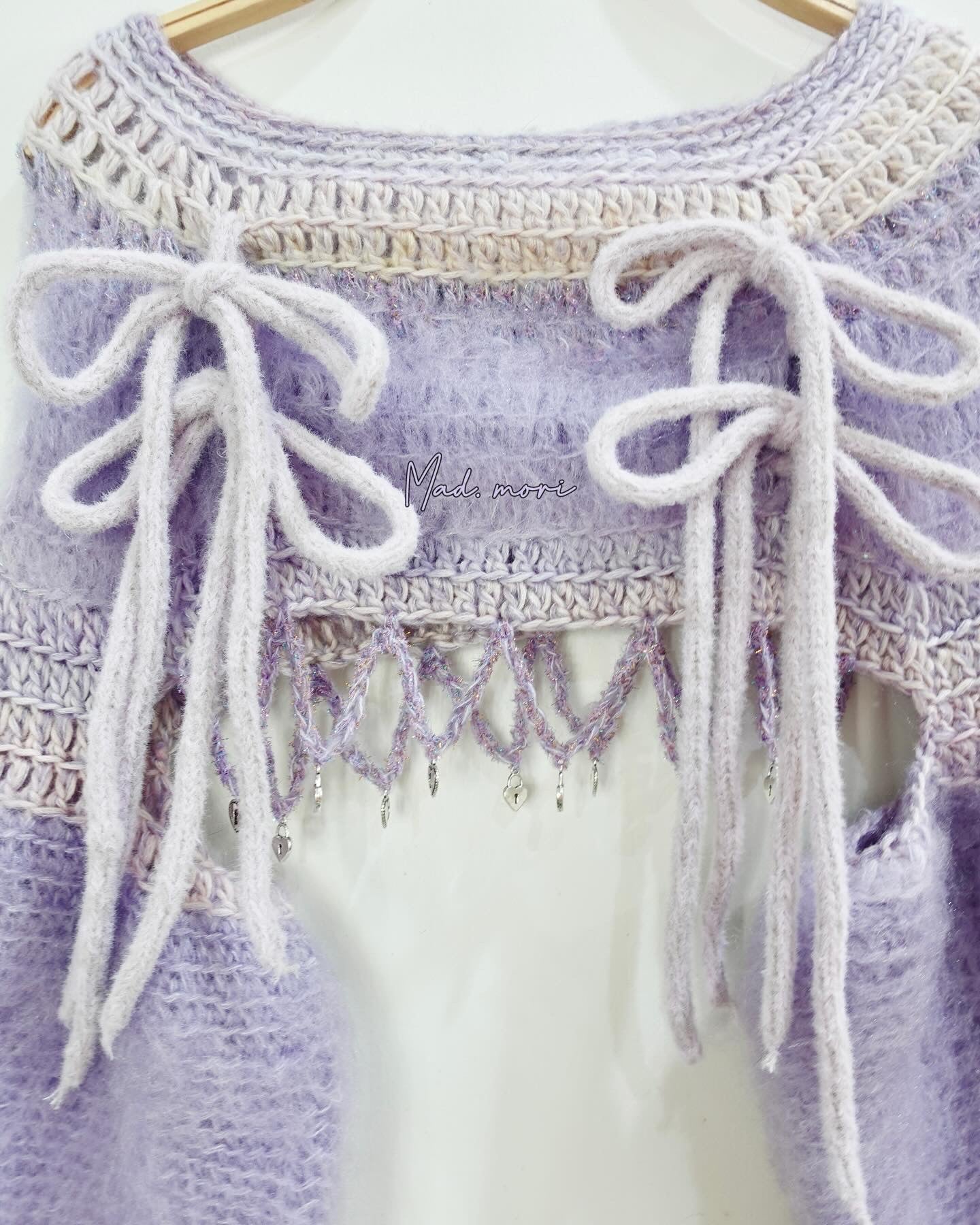 Madmori Ballet Ribbon Sleeves「Purple Heather color」