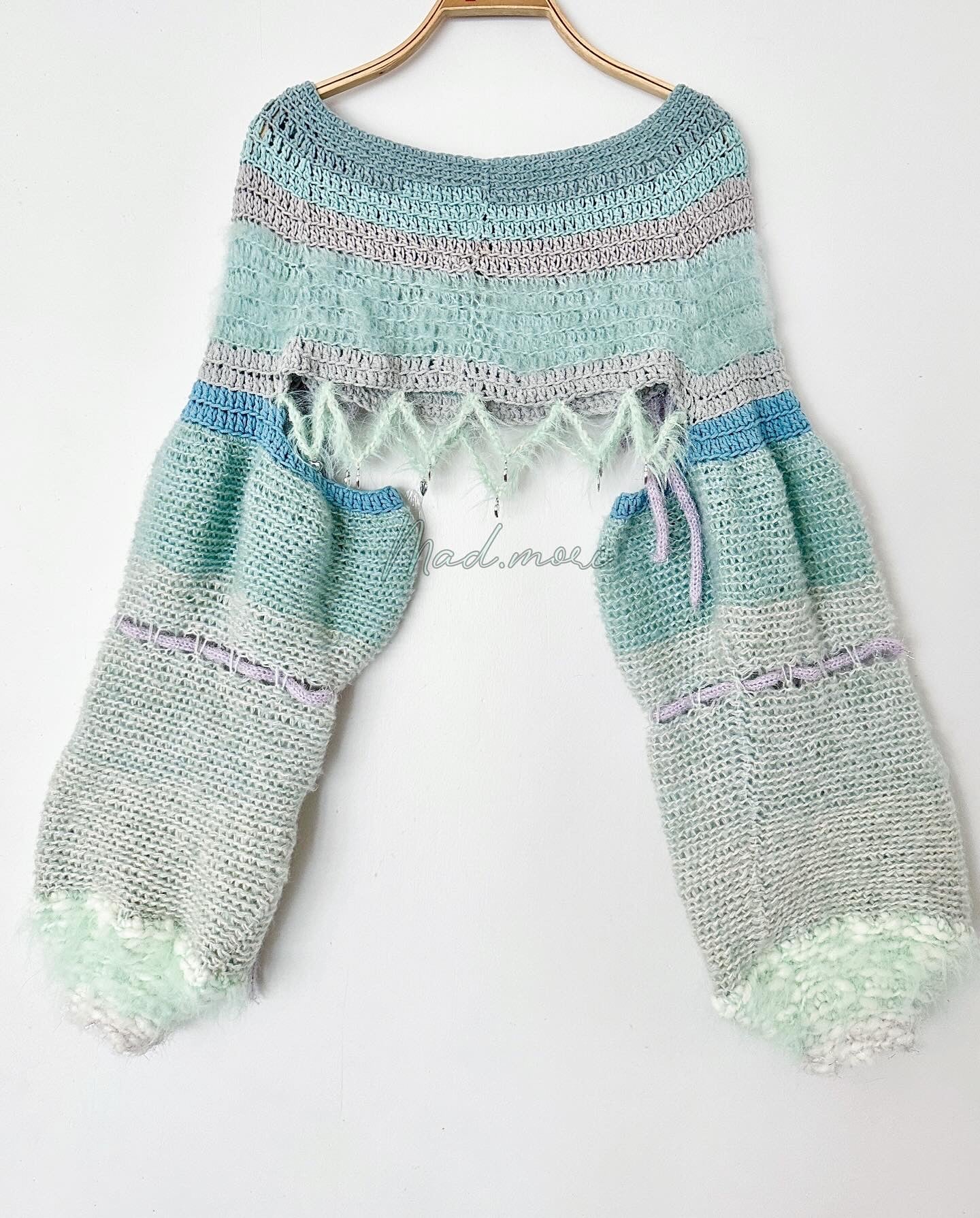 Madmori Ballet Ribbon Sleeves「Blue/purple color」