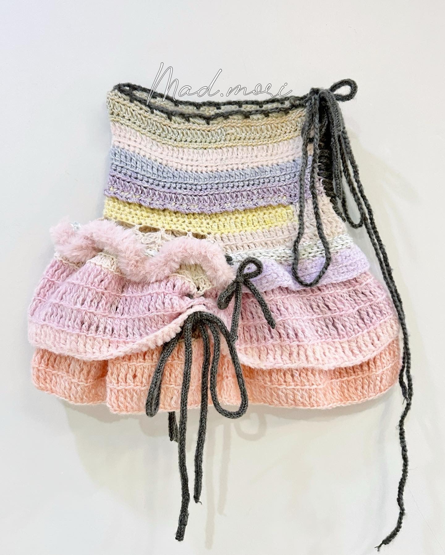 Fairy Layered mini Skirt 「Pastel/grey color」