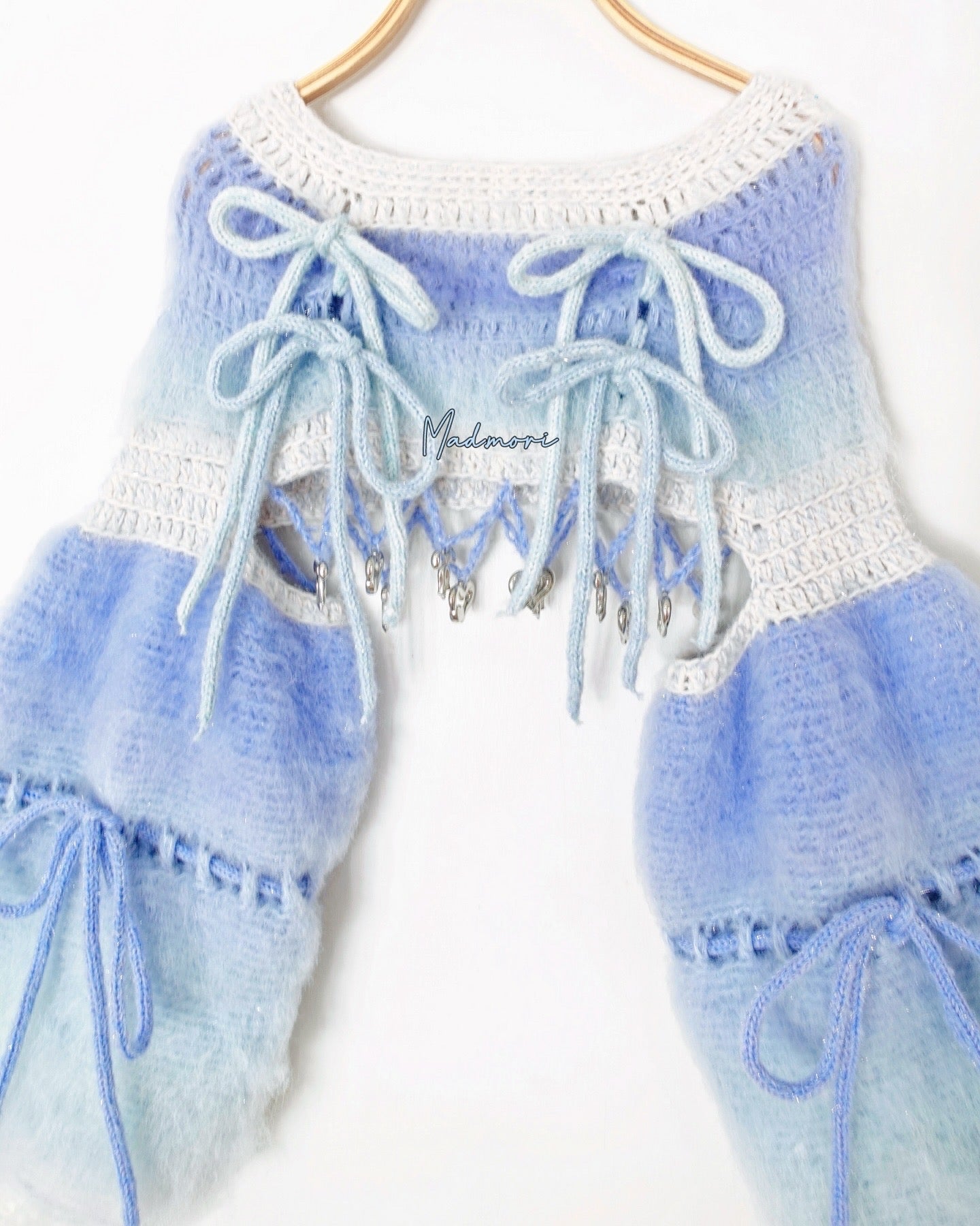 Madmori Ballet Ribbon Sleeves「Blue color」