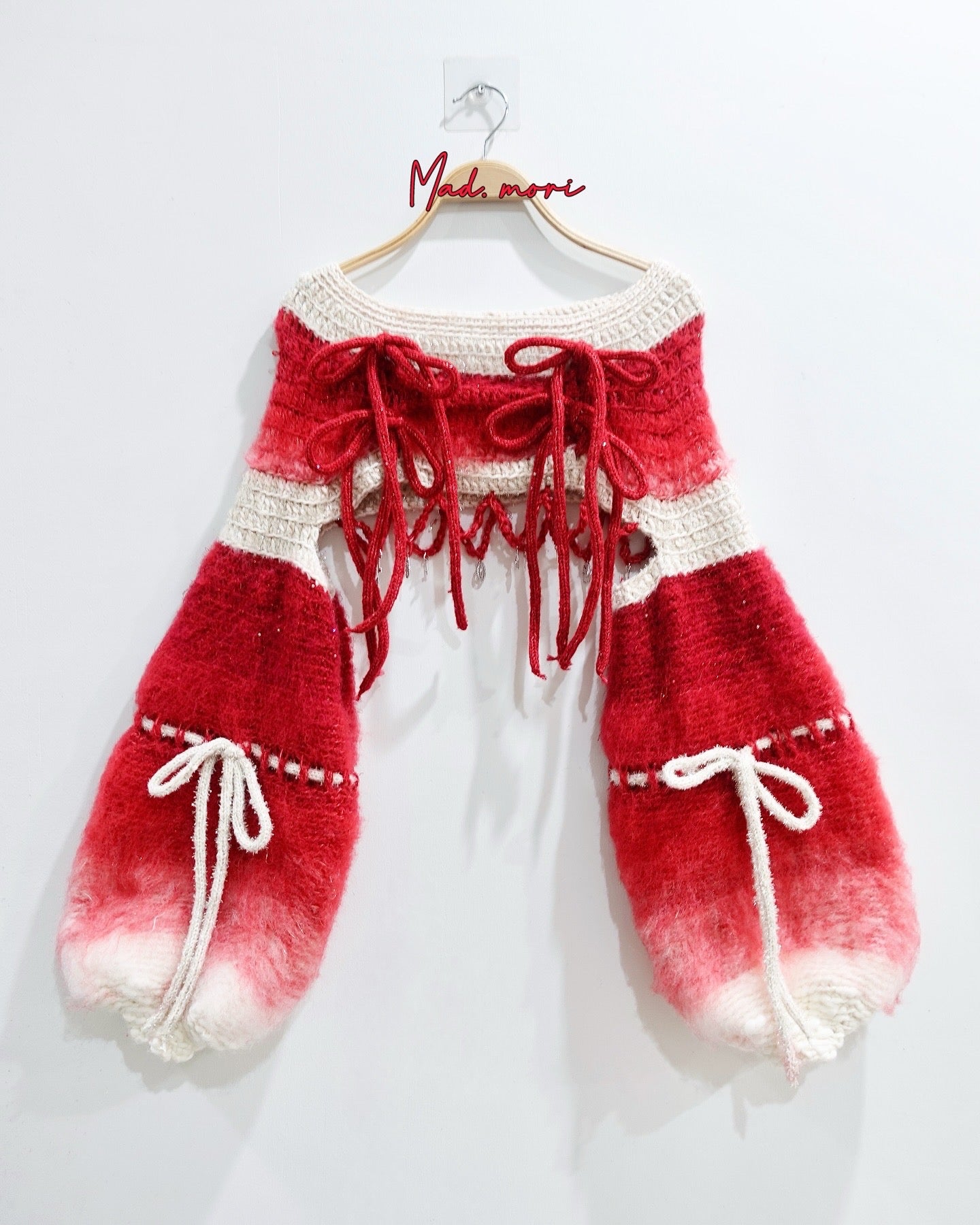 Madmori Ballet Ribbon Sleeves「Magenta Pink color」