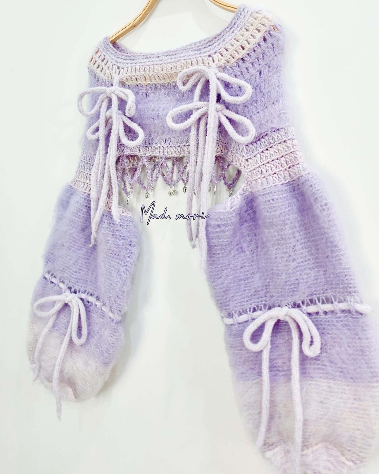 Madmori Ballet Ribbon Sleeves「Purple Heather color」