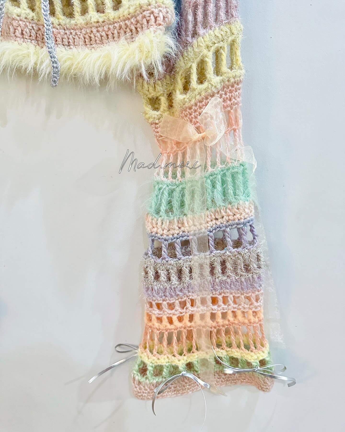 Madmori Baby pastel Ribbon crop Sleeves