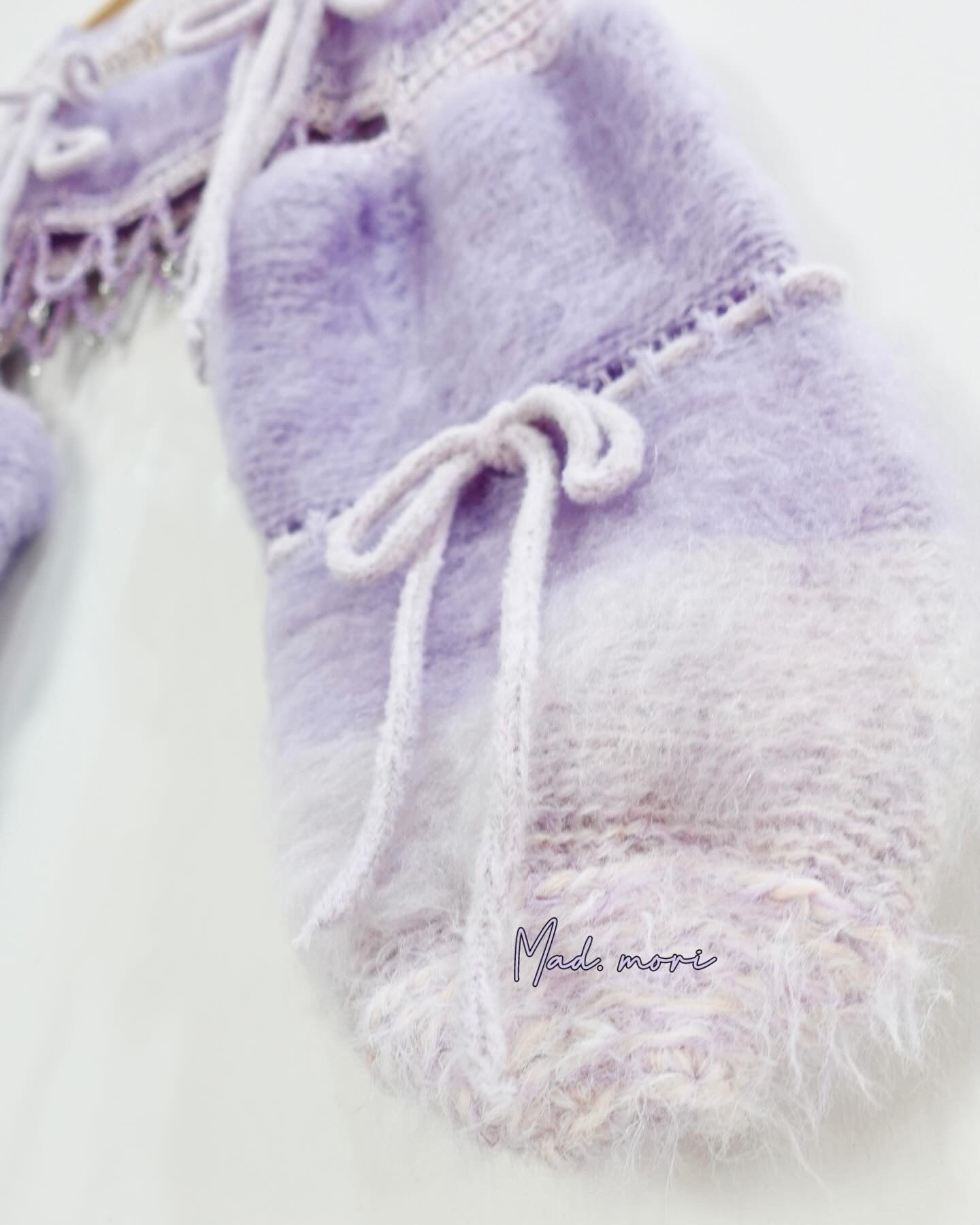 Madmori Ballet Ribbon Sleeves「Purple Heather color」