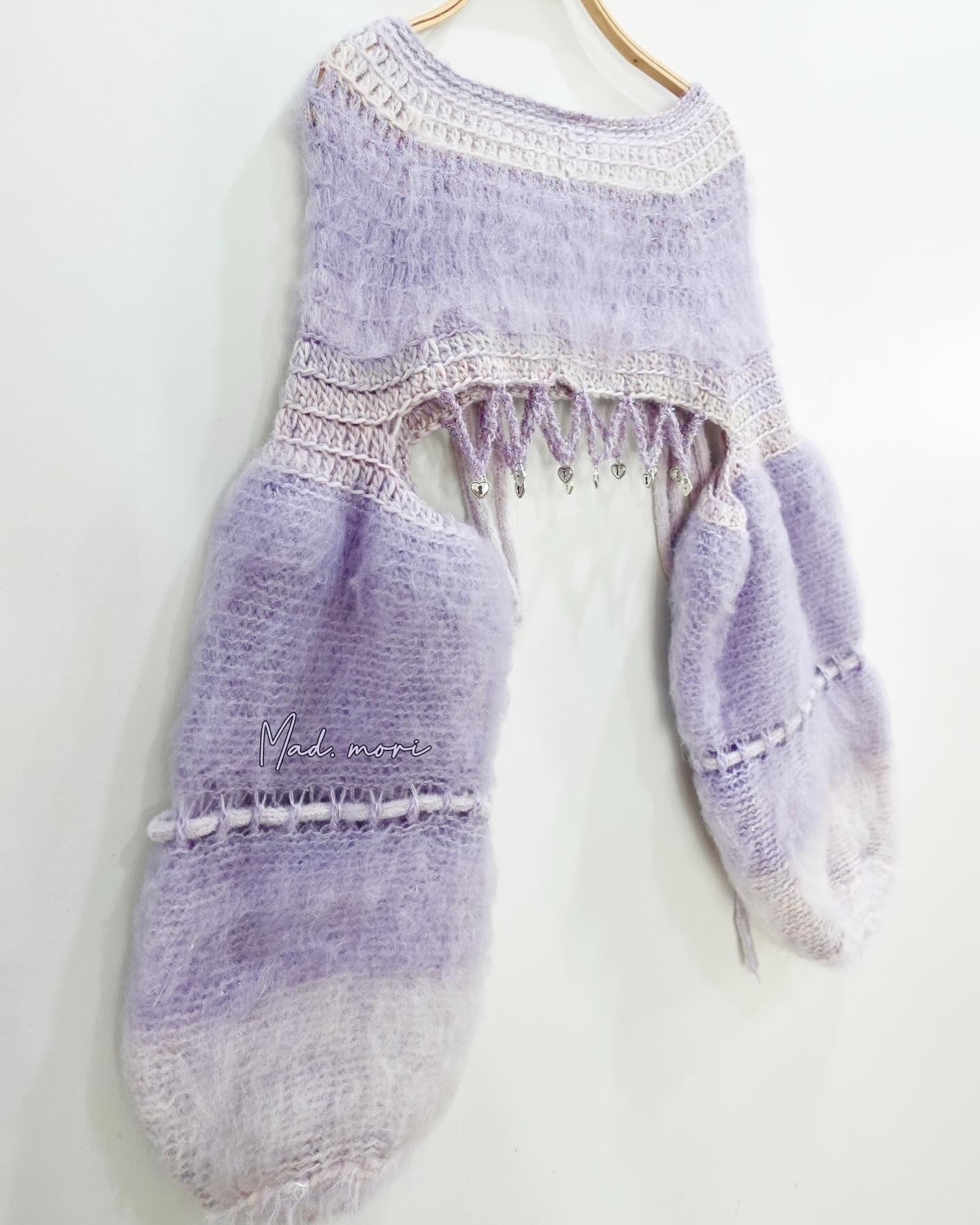 Madmori Ballet Ribbon Sleeves「Purple Heather color」
