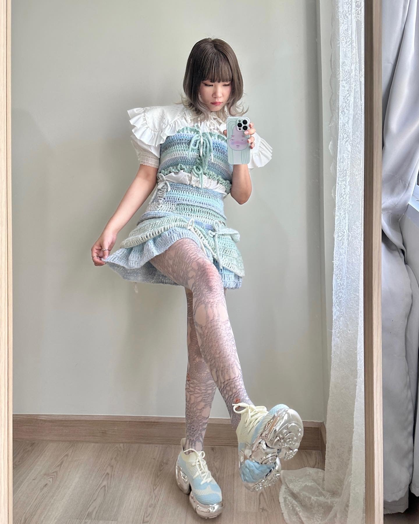 Fairy Layered mini Skirt 「Baby Blue color」