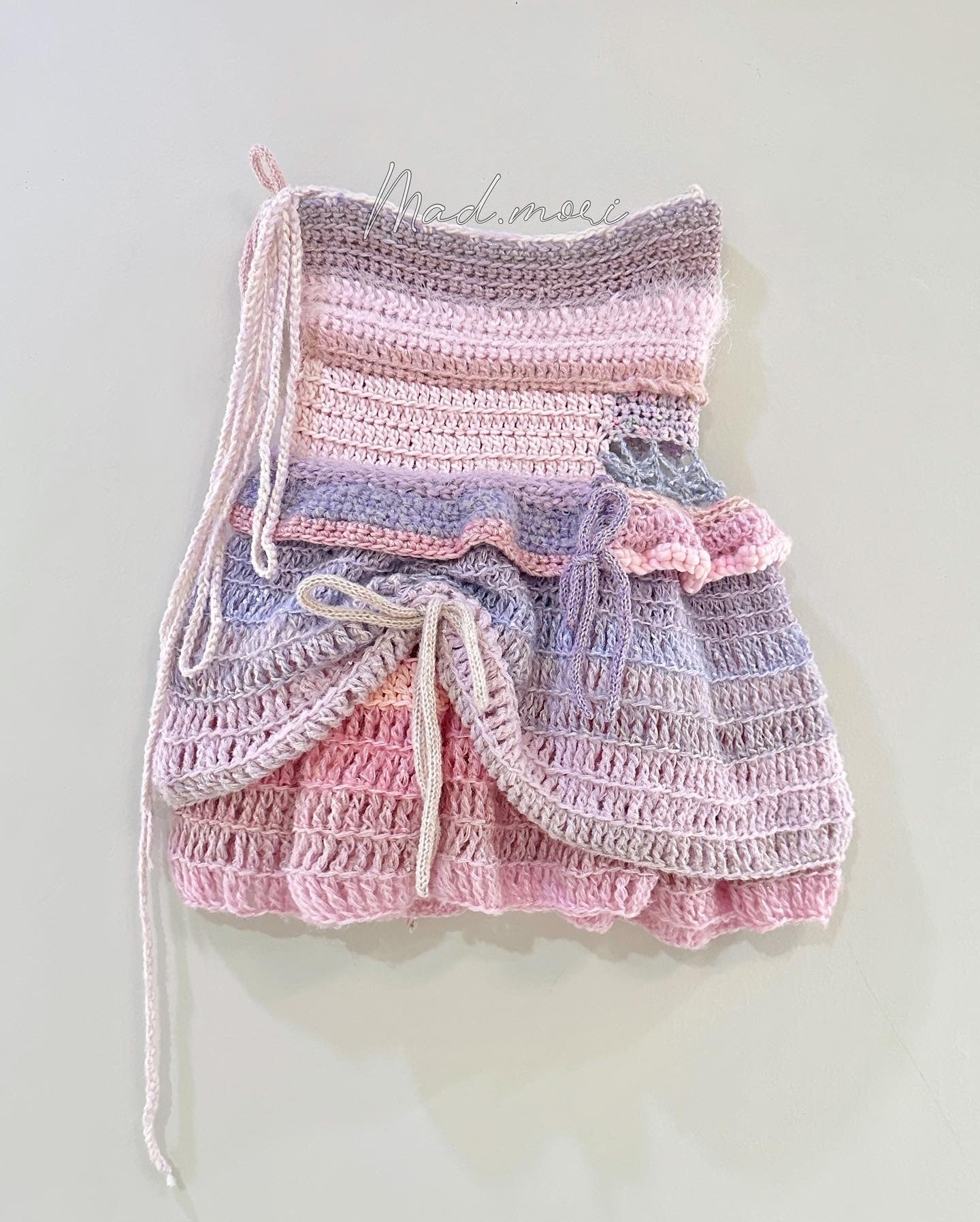 Fairy Layered mini Skirt 「Pastel purple/pink color」