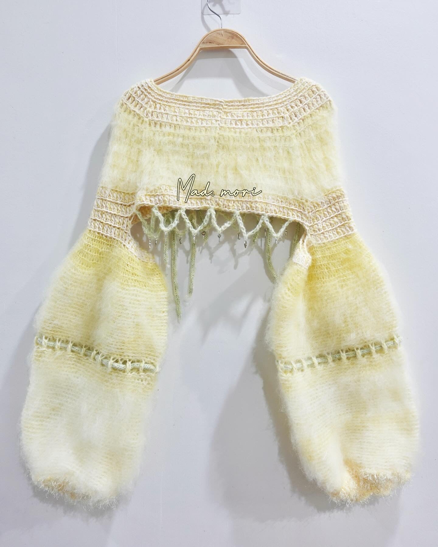 Madmori Ballet Ribbon Sleeves「Pastel Yellow color」