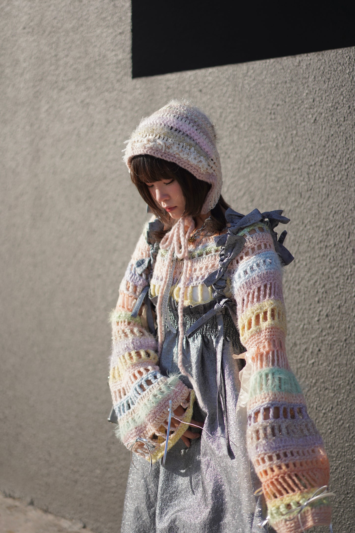 Mad.mori bonnet ( vanilla sakura color )