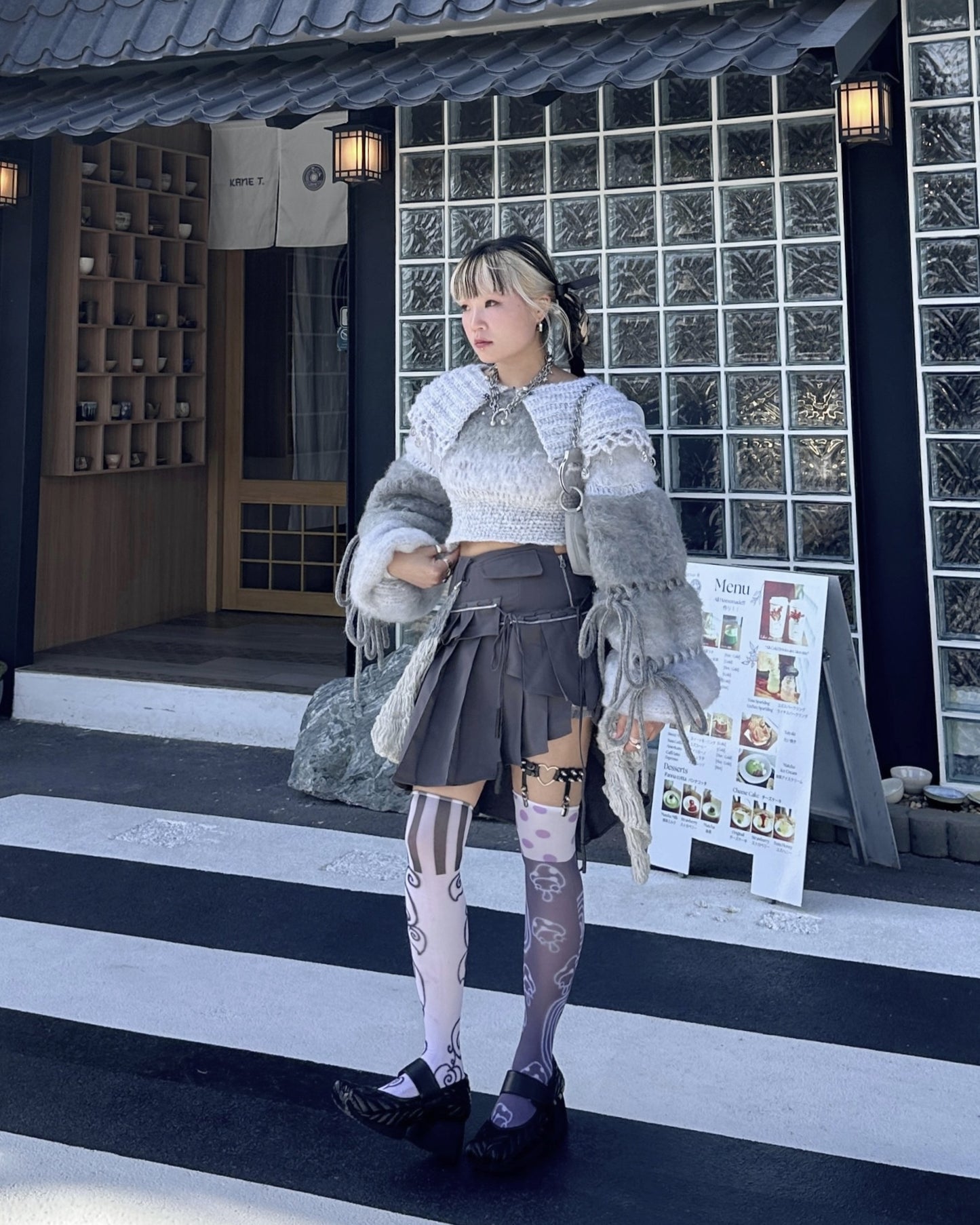 đ§ˇBallet Swanlake Collar Top 𧡠ăCloudy Grey coloră