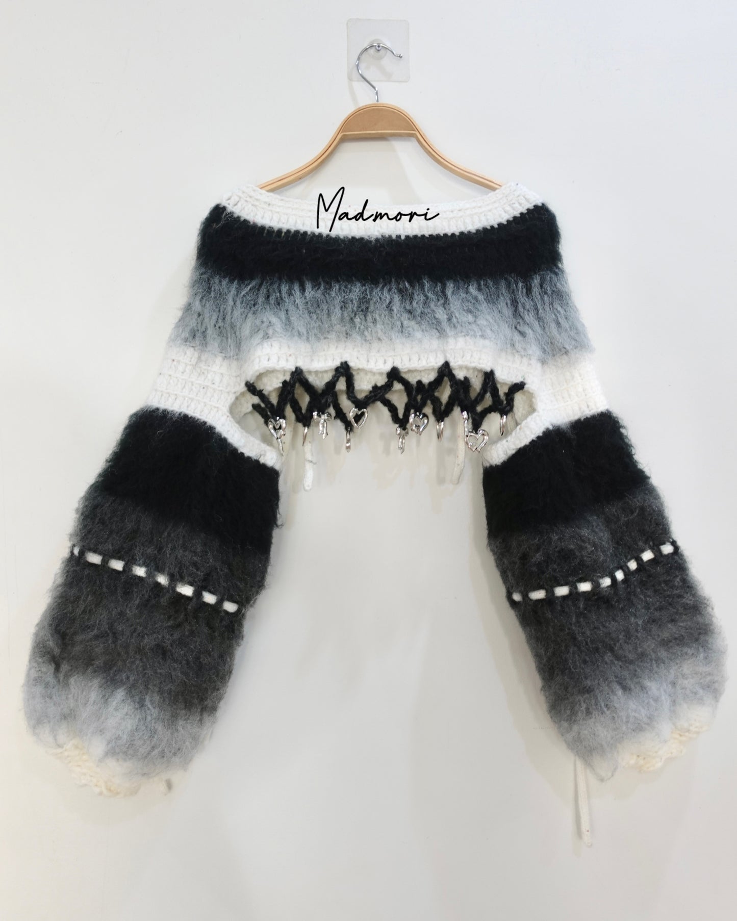 Madmori Ballet Ribbon Sleeves「Black&White color」