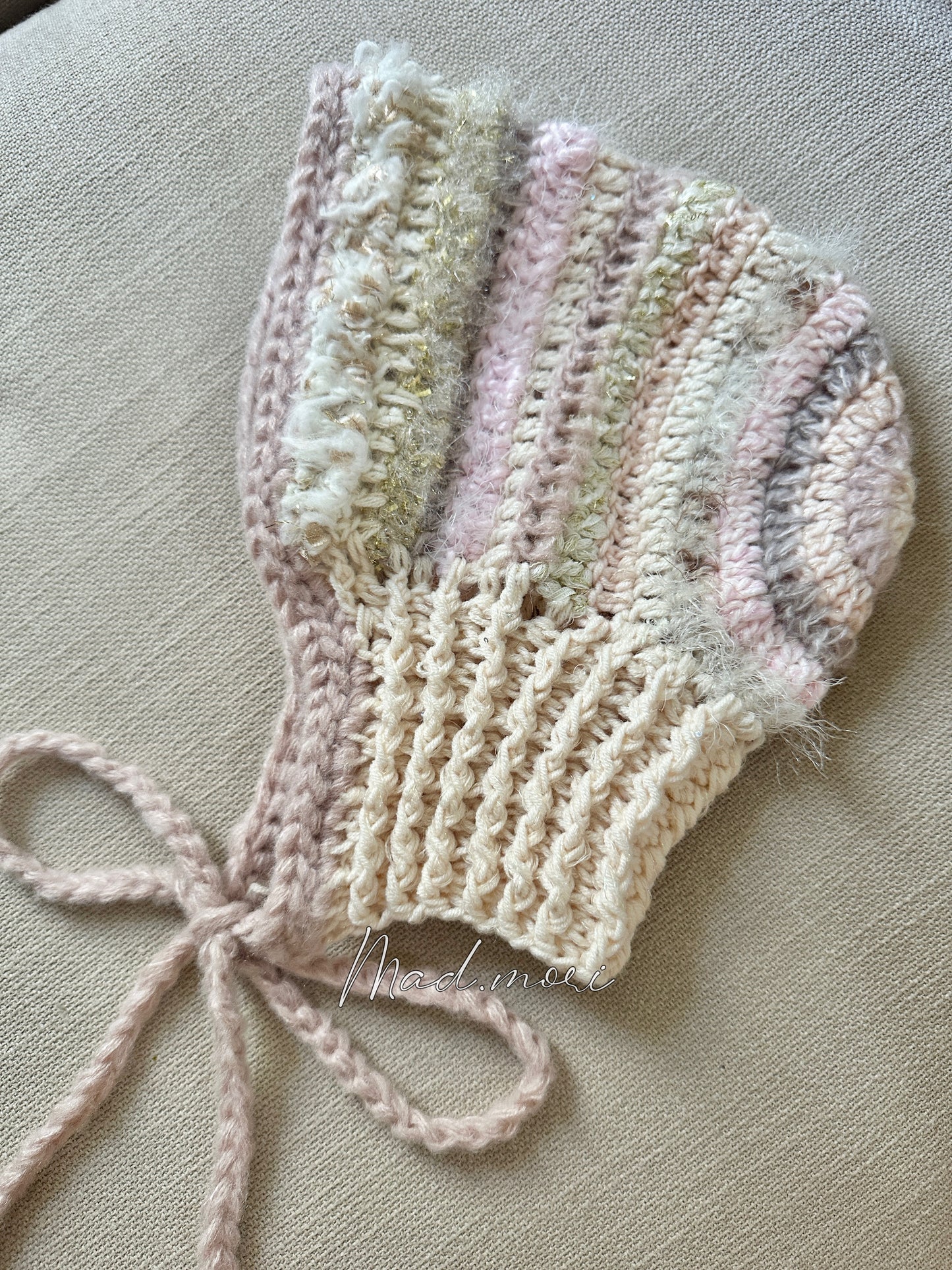 Mad.mori bonnet ( vanilla sakura color )