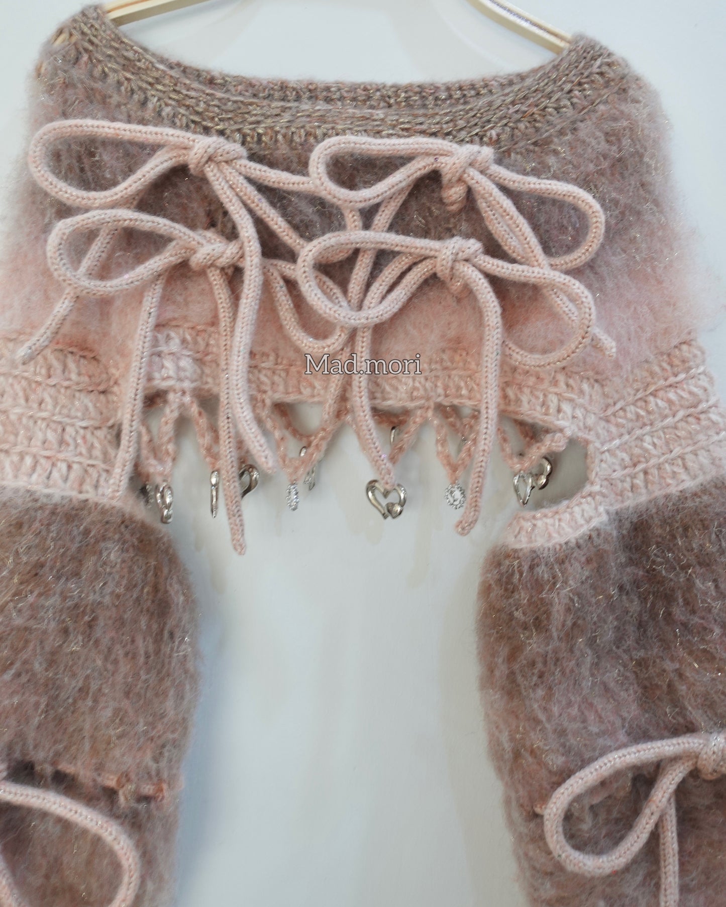 Madmori Ballet Ribbon Sleeves「Rose Brown x English Rose color」