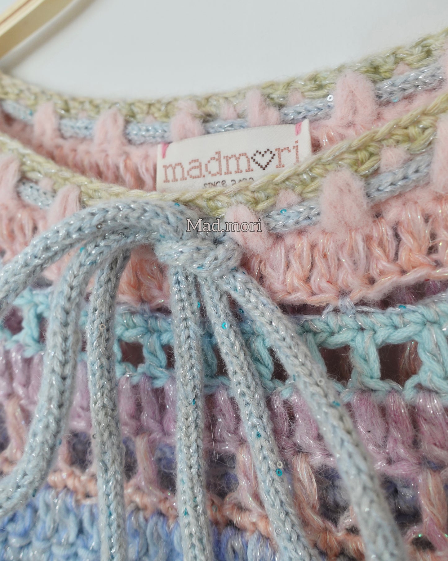 Madmori Baby pastel Ribbon Sweater「Sakura Sora Pastel color」