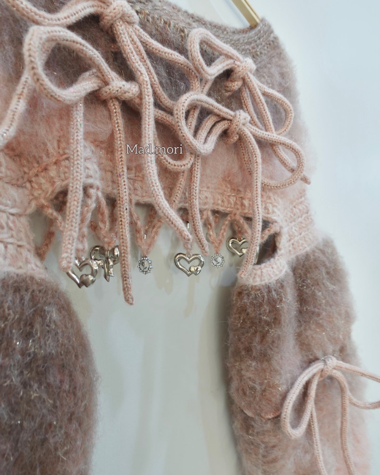 Madmori Ballet Ribbon Sleeves「Rose Brown x English Rose color」