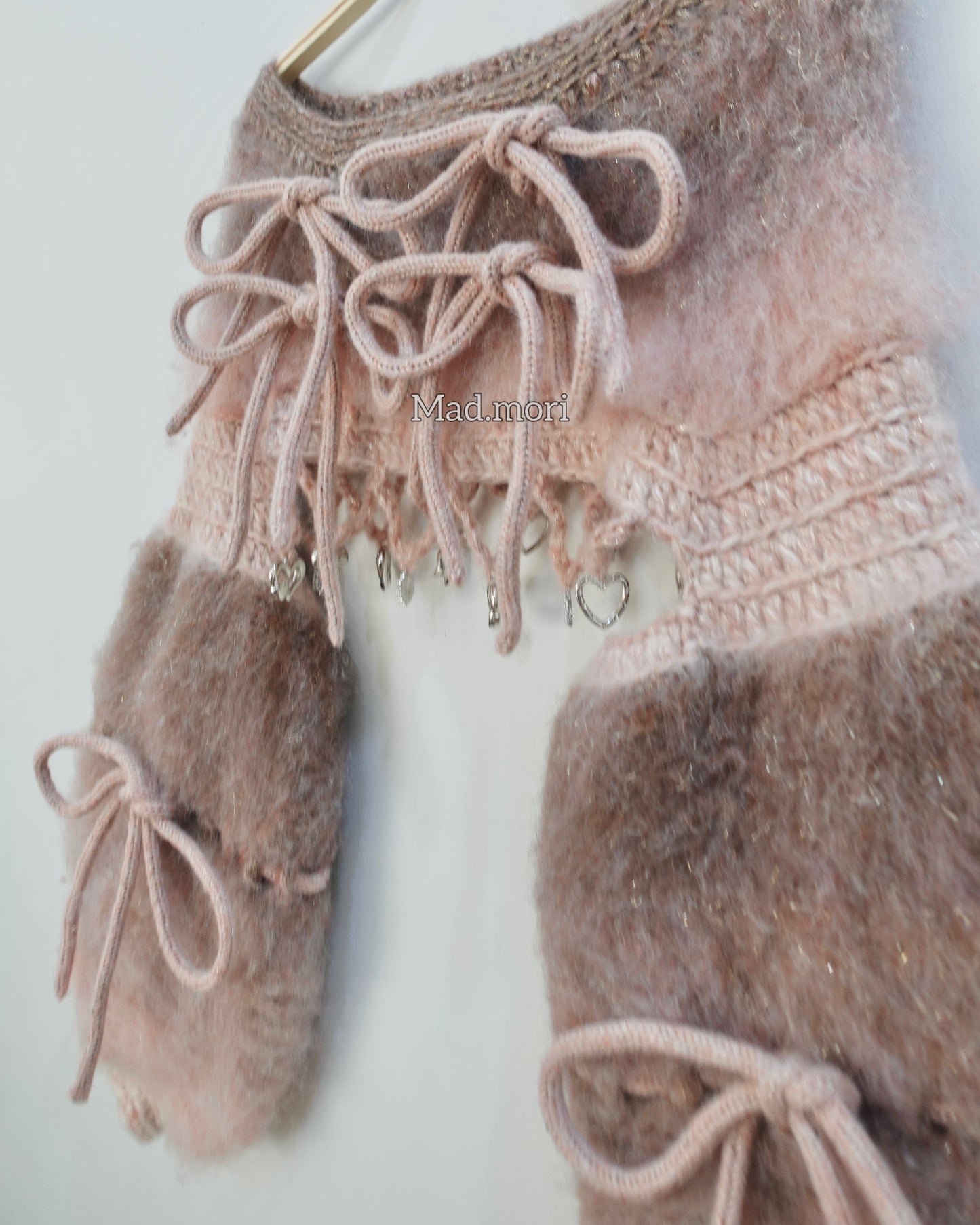 Madmori Ballet Ribbon Sleeves「Rose Brown x English Rose color」