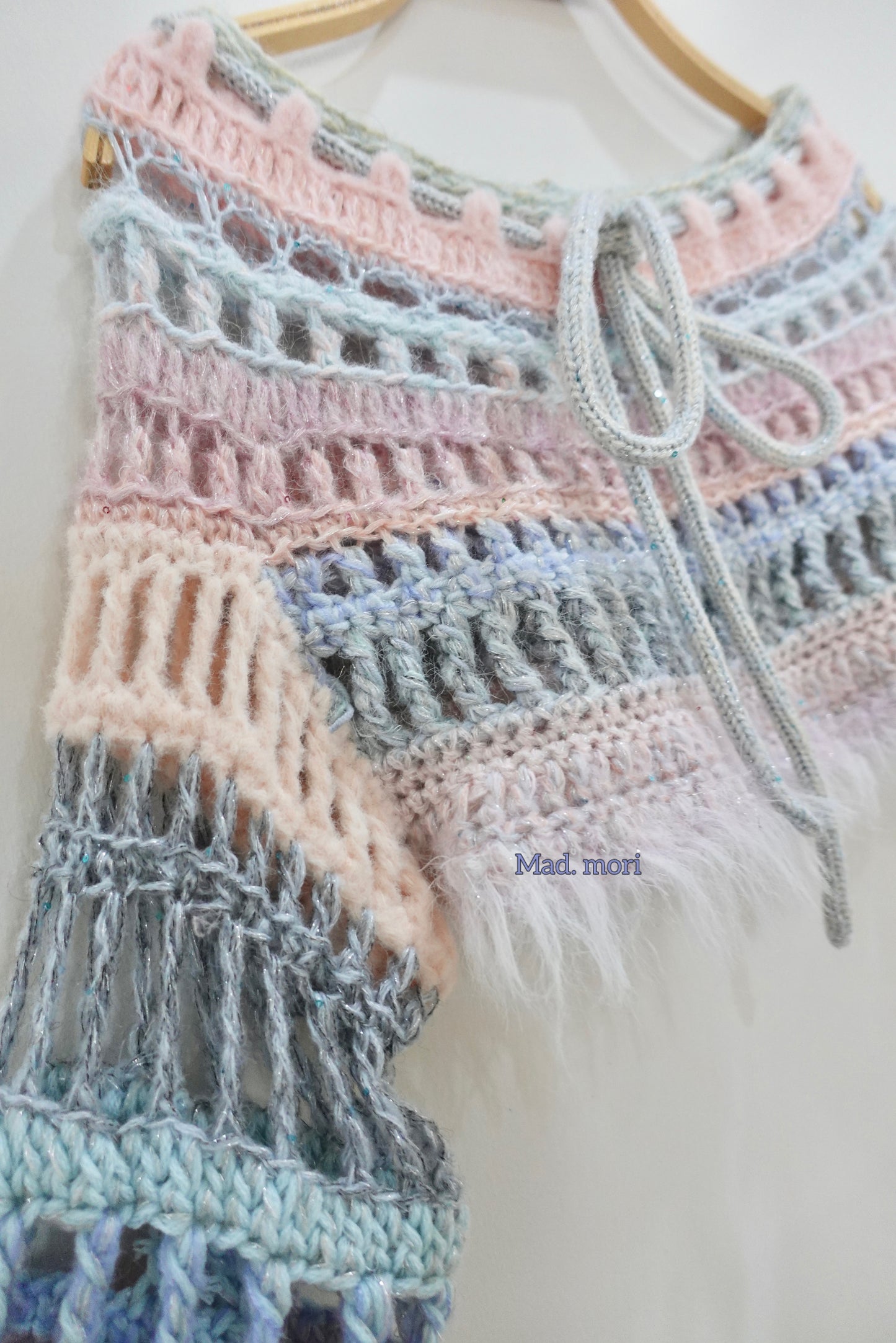 Madmori Baby pastel Ribbon crop Sleeves 「 Sakura Sora Pastel color」
