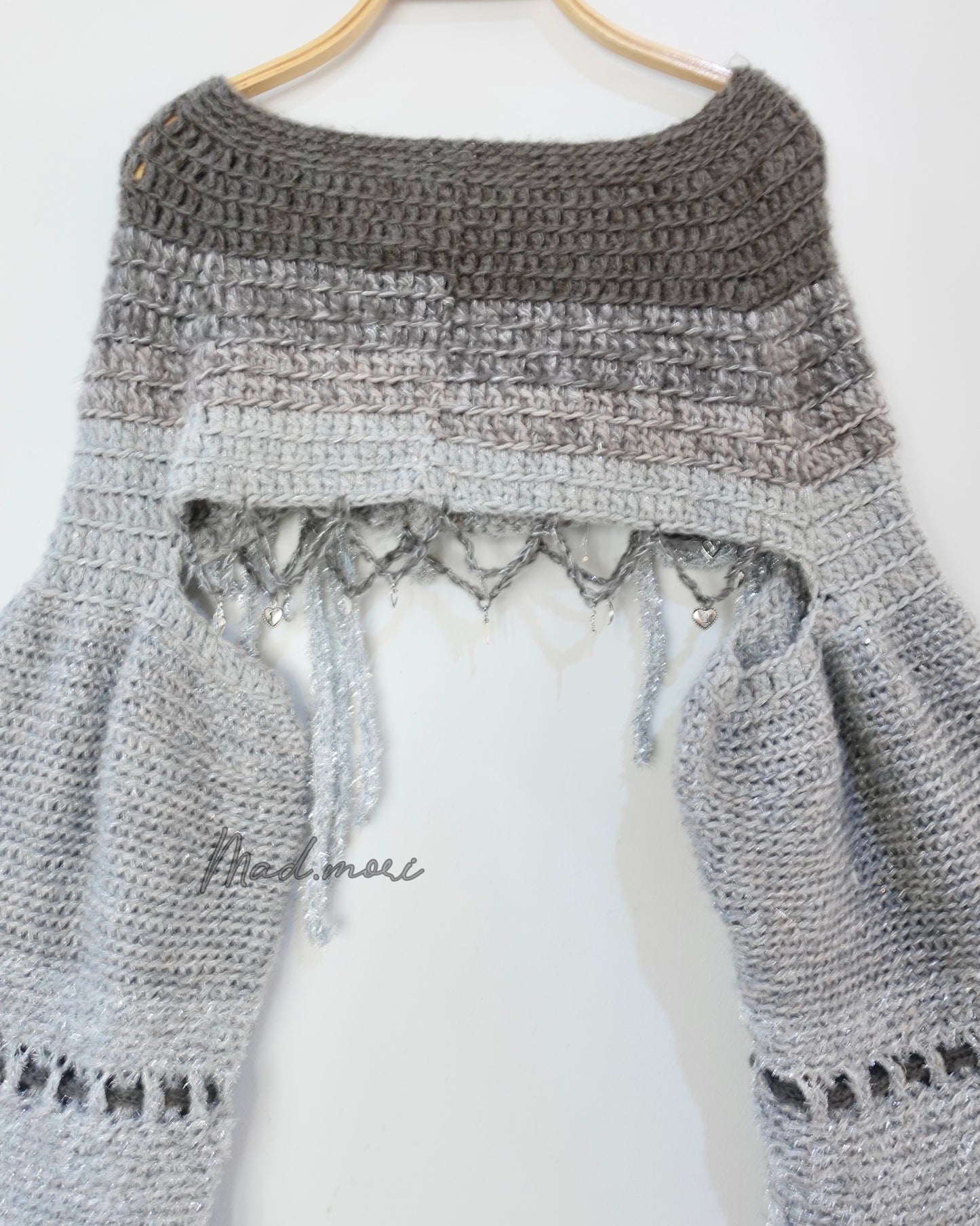 Madmori Ballet Ribbon Sleeves「Grey Silver color」