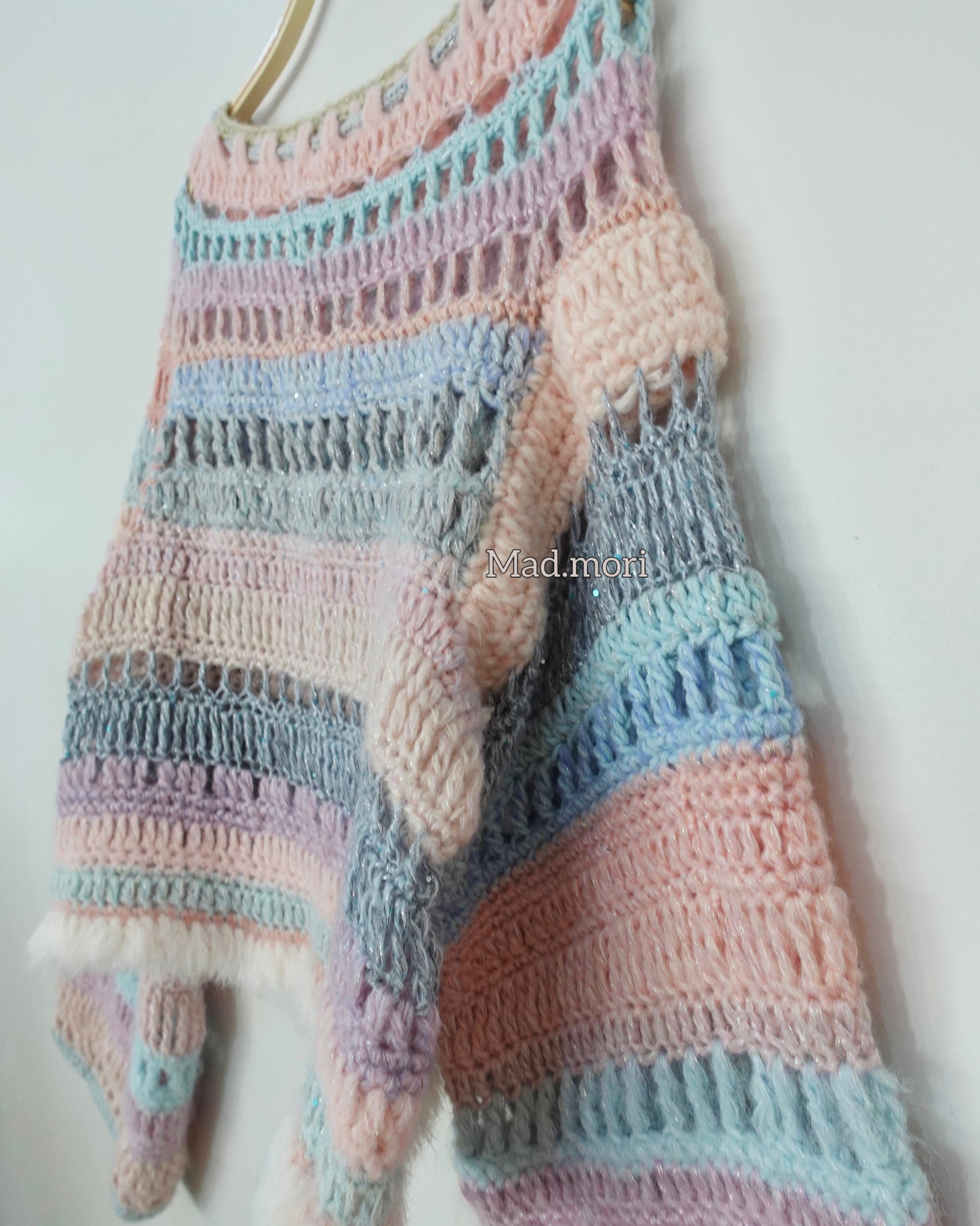 Madmori Baby pastel Ribbon Sweater「Sakura Sora Pastel color」