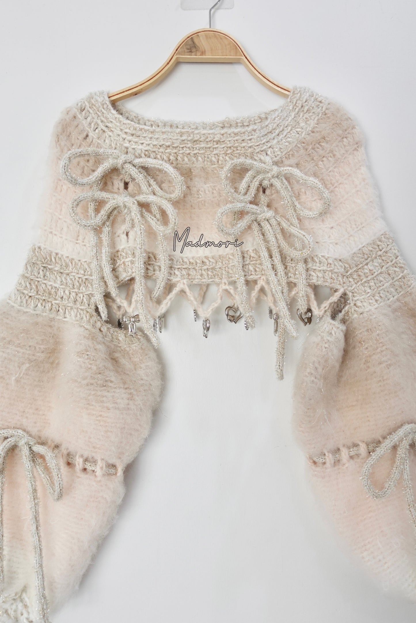 Madmori Ballet Ribbon Sleeves「Ivory cream color」
