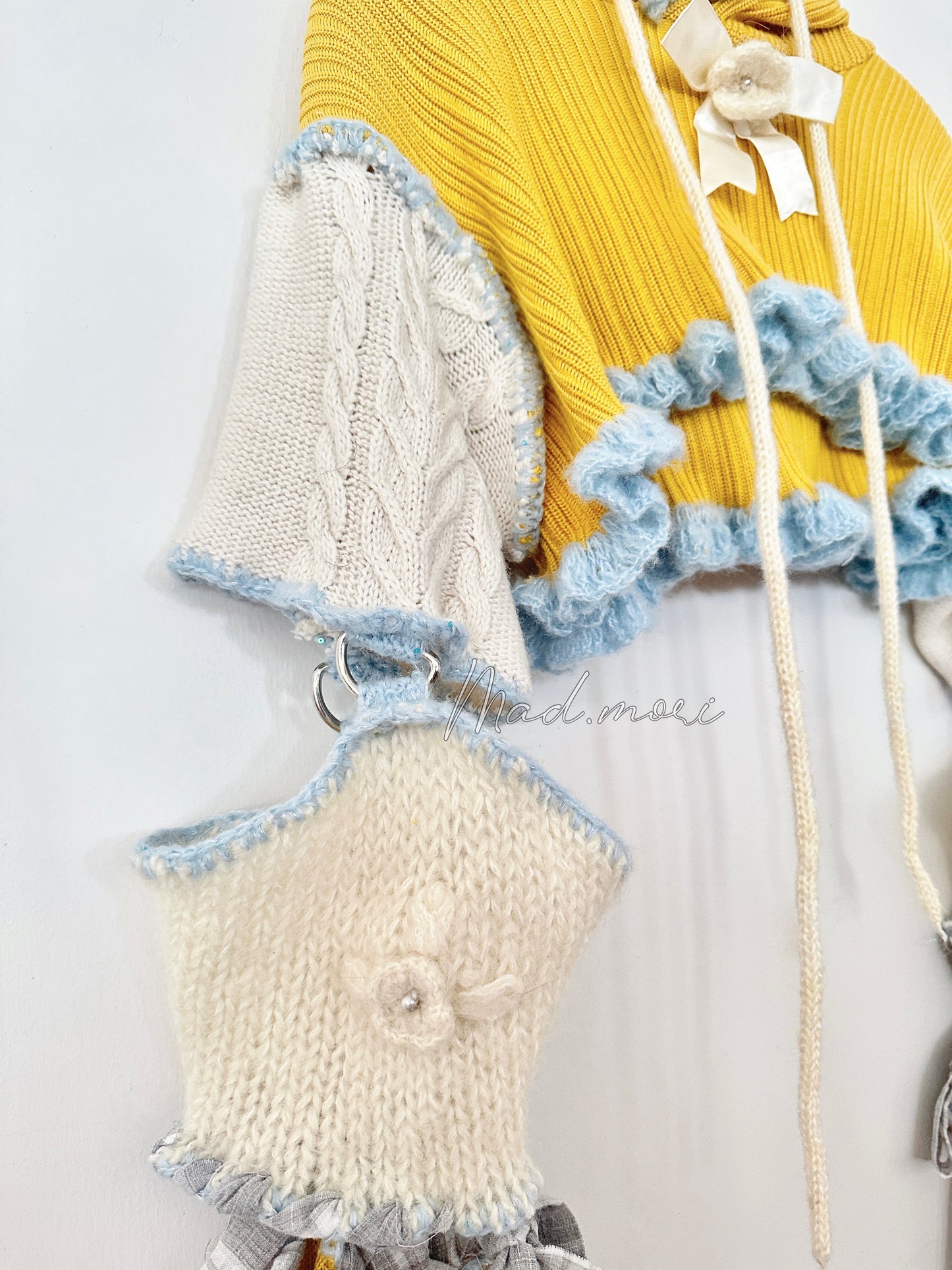 Mad.mori x up cycled Knit/Crochet Hoodie