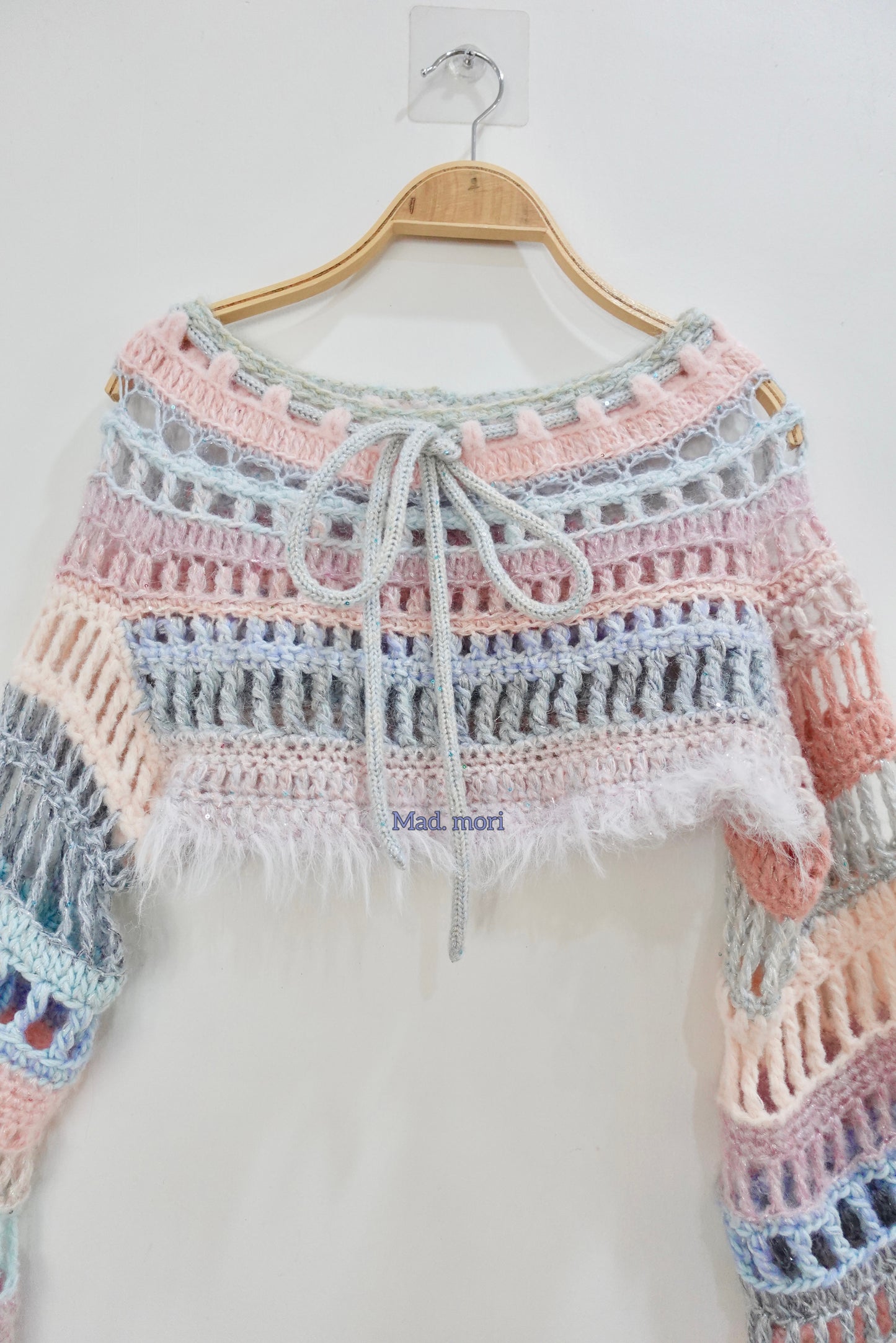 Madmori Baby pastel Ribbon crop Sleeves 「 Sakura Sora Pastel color」