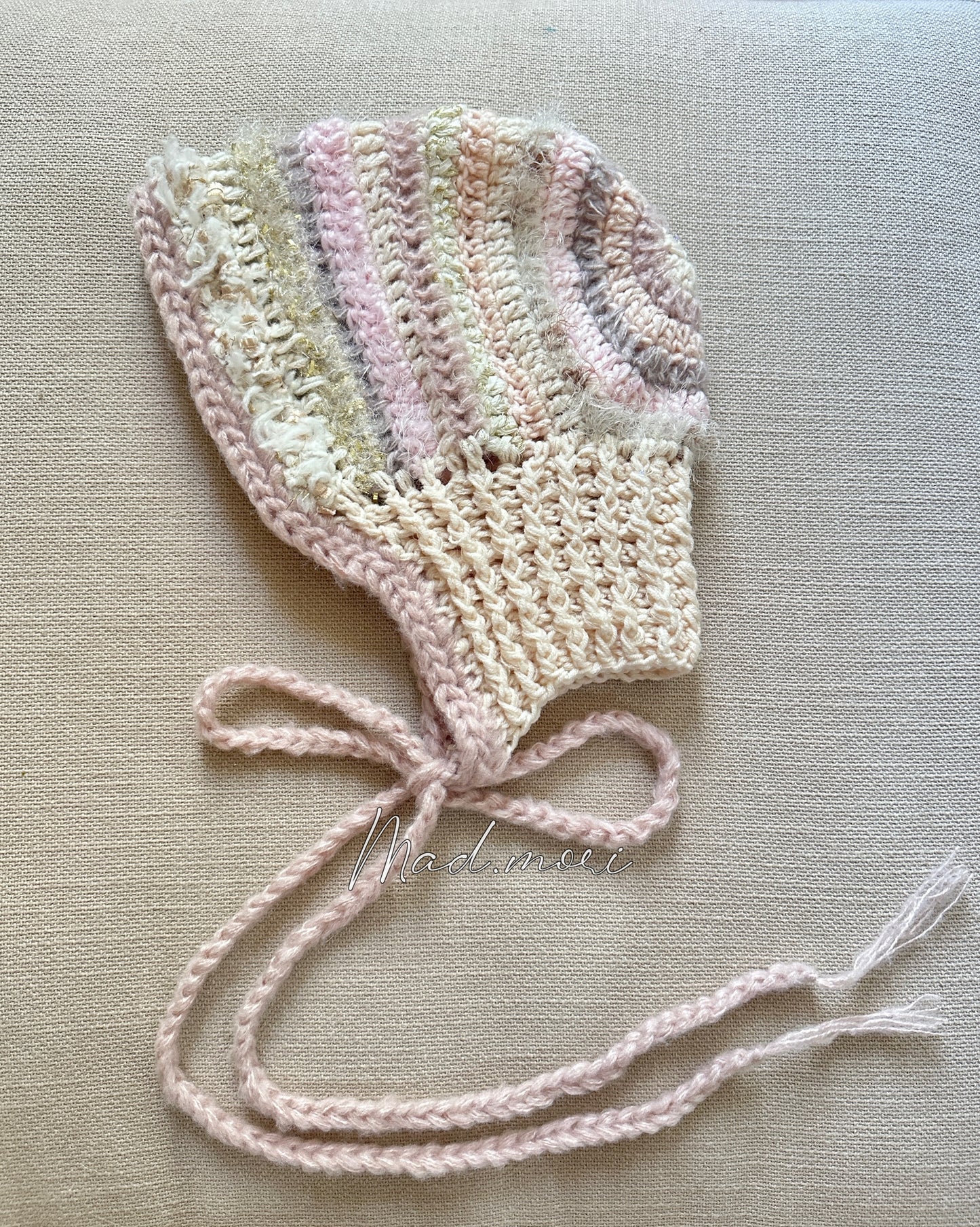 Mad.mori bonnet ( vanilla sakura color )